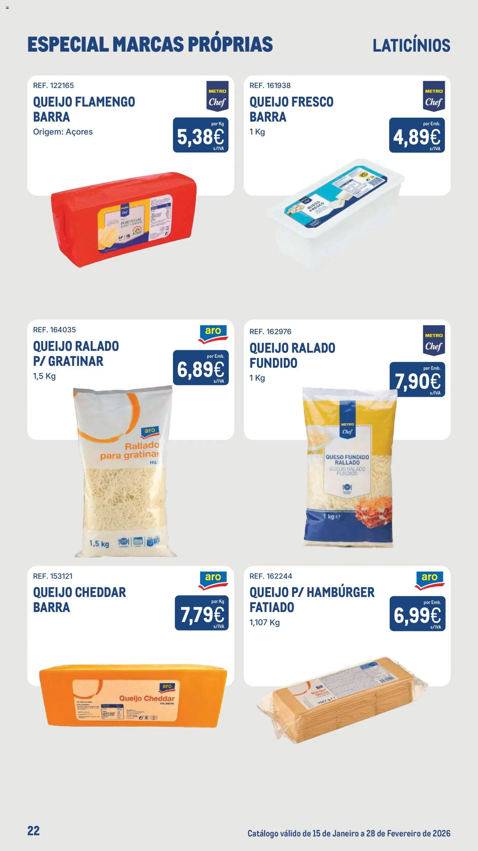 Makro Especial Marcas Próprias  │ válido de 15.01.2026 | Página: 22 | Produtos: Queijo, Cheddar
