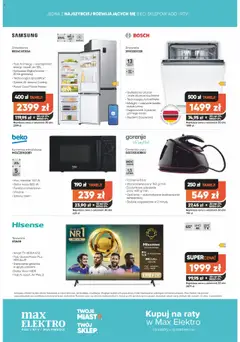Pogląd oferty "Max elektro Gazetka" - ważna od 02.10.2025 | Strona: 12 | Produkty: Telewizor, Kuchenka mikrofalowa, Kuchenka, Grill