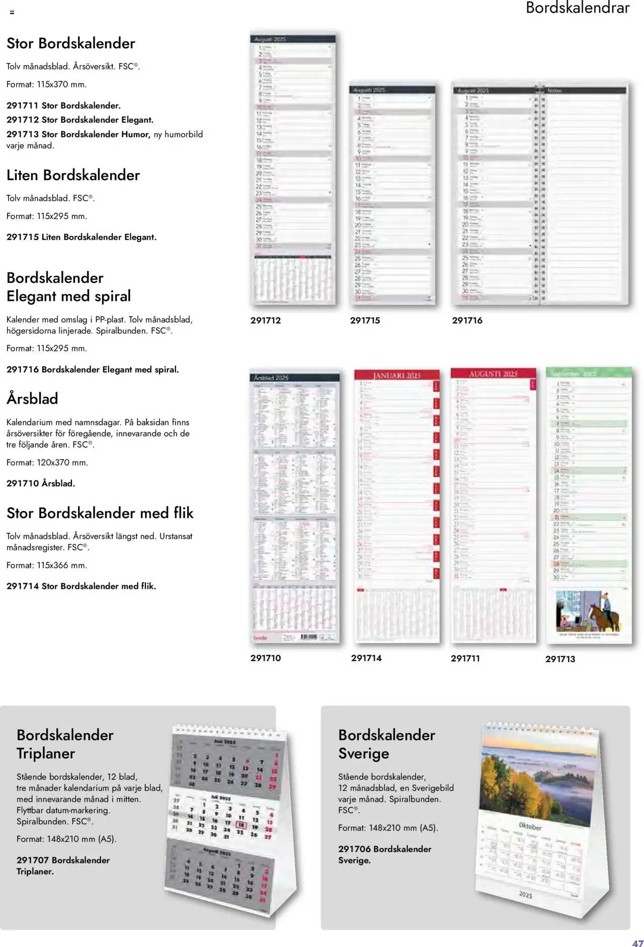 Lyreco reklamblad aktuell från 27.08.2024 | Sida: 47 | Produkter: Kalender