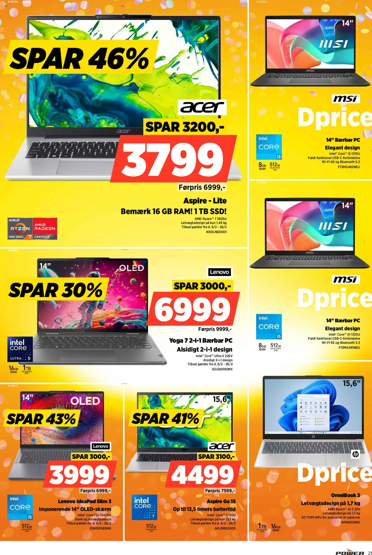 Power tilbudsavis – gyldig fra 20.02.2026 | Side: 21 | Produkter: RAM, PC, SSD