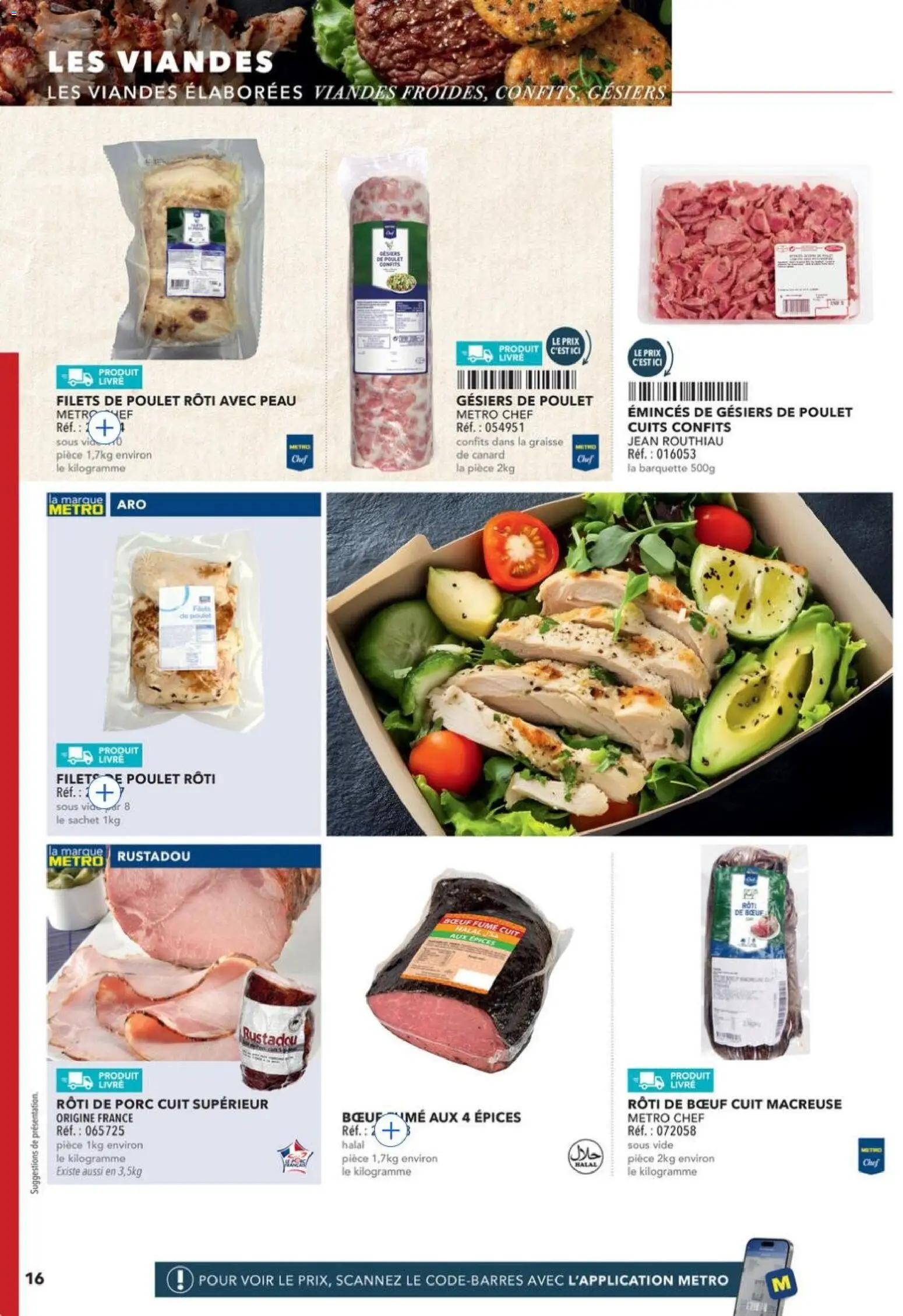 {H1} | Page: 16 | Produits: Rôti de bœuf, Porc, Livre