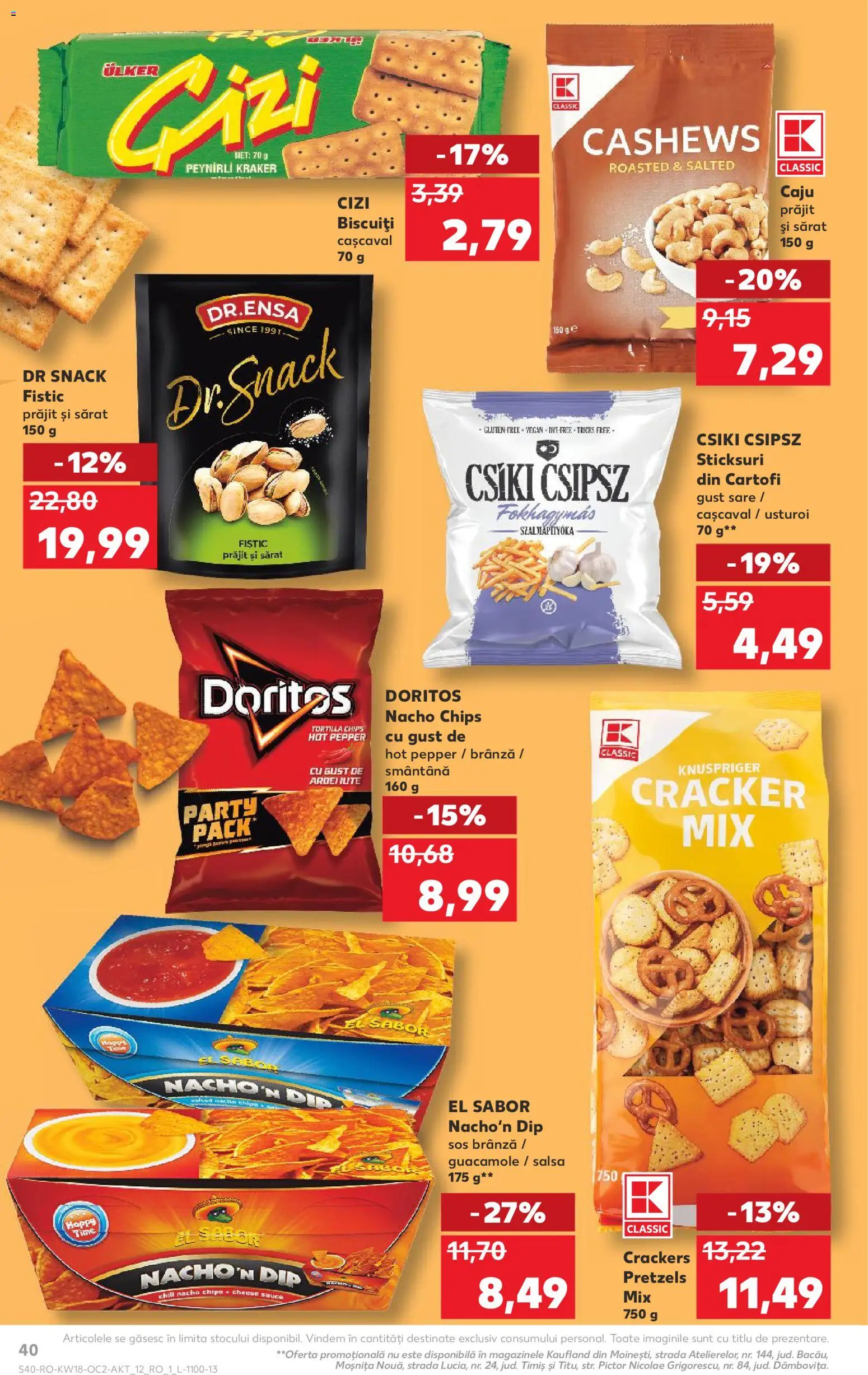 Noul catalog Kaufland – valabil de la 29.04.2026 | Pagină: 40 | Produse: Cașcaval, Fistic, Sos, Usturoi