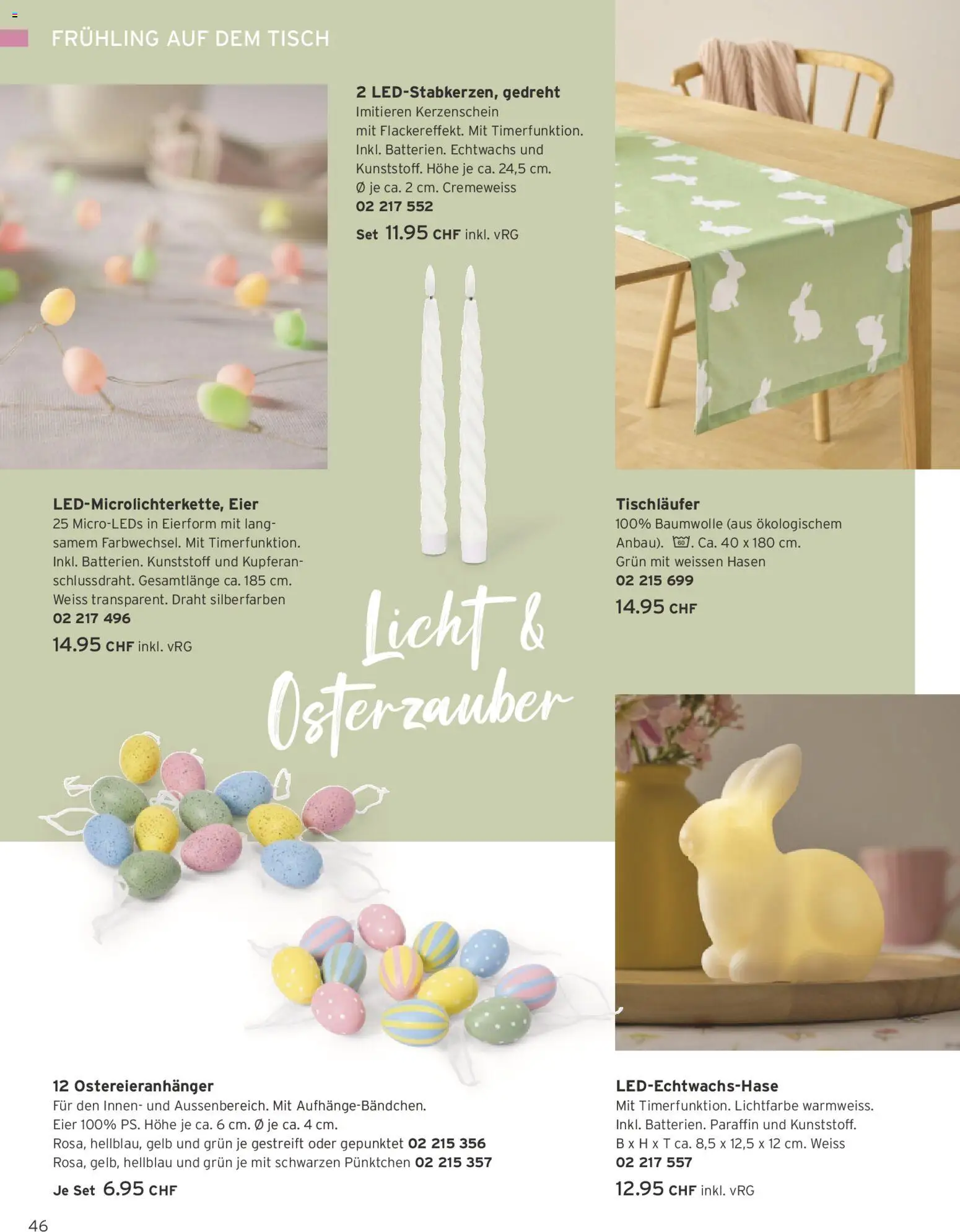 Tchibo Aktionen – gültig ab 24.02.2026 | Seite: 46 | Produkte: Tisch, Eier