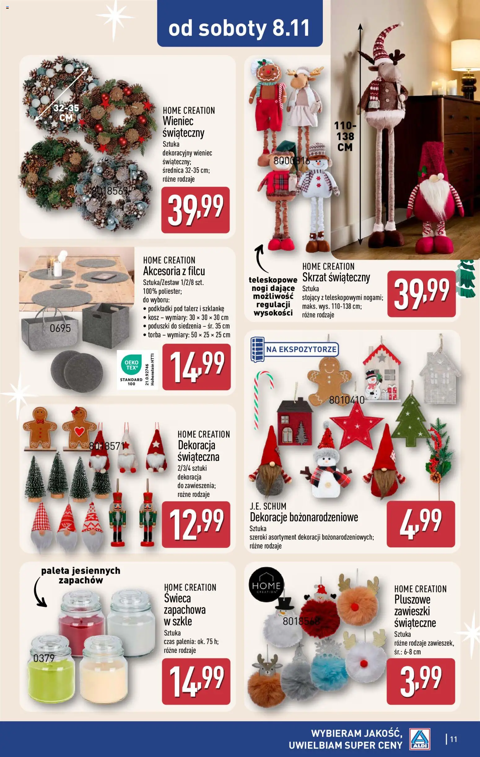 Aldi Gazetka - Hity od Środy i od Soboty od 05.11.2025 | Strona: 11 | Produkty: Wieniec, Torba, Kosz