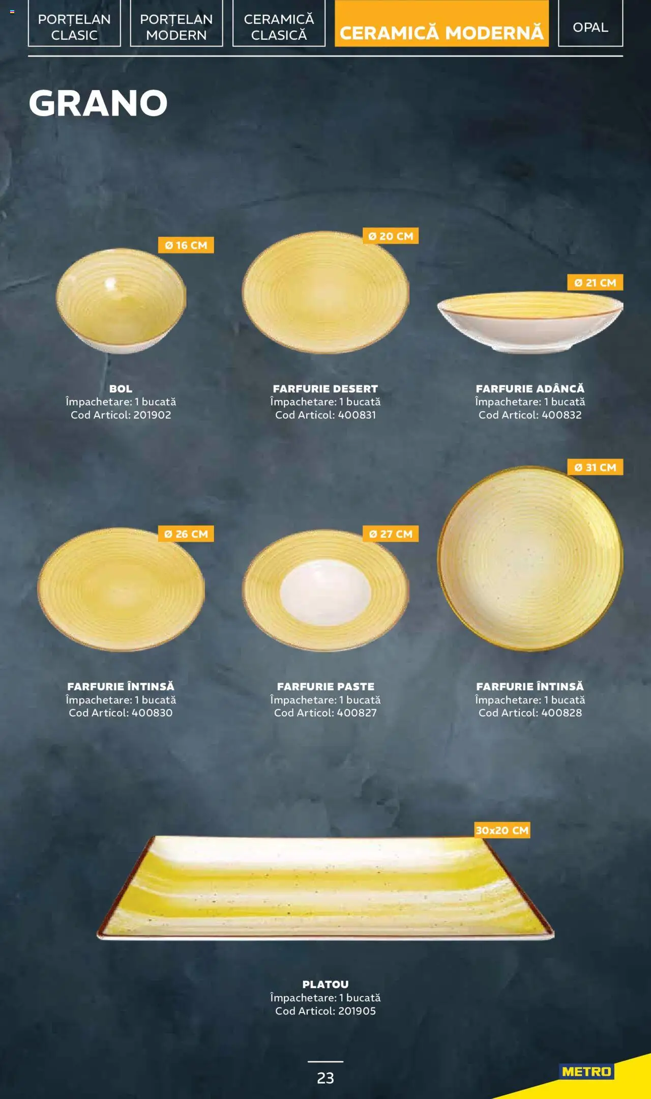 Metro catalog - Sortiment de veselă profesională – valabil de la 20.01.2025 | Pagină: 23 | Produse: Farfurie, Paste