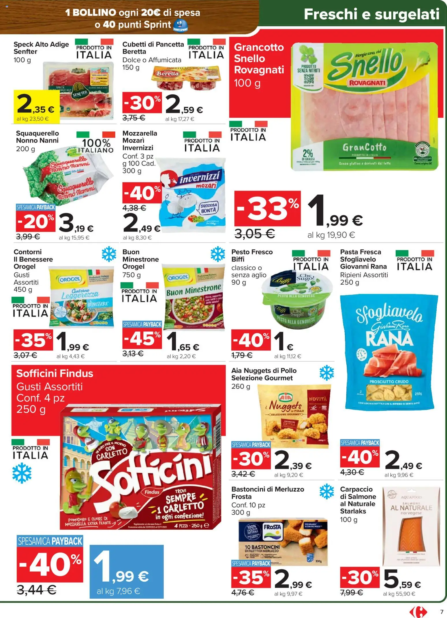 Volantino Carrefour del 15.01.2026 | Pagina: 7 | Prodotti: Pollo, Merluzzo, Mozzarella, Pomodoro