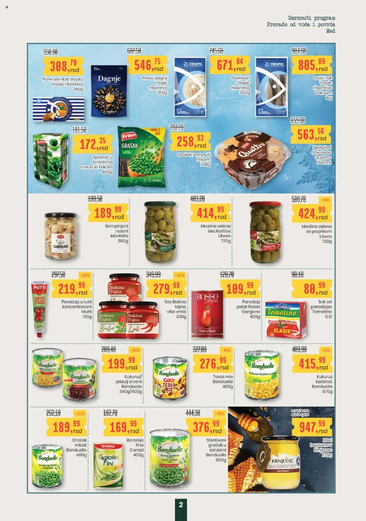 Aroma Market katalog - važi od 16.10.2025 | Strana: 2 | Proizvode: Boranija, Grašak, Kukuruz šećerac, Sos