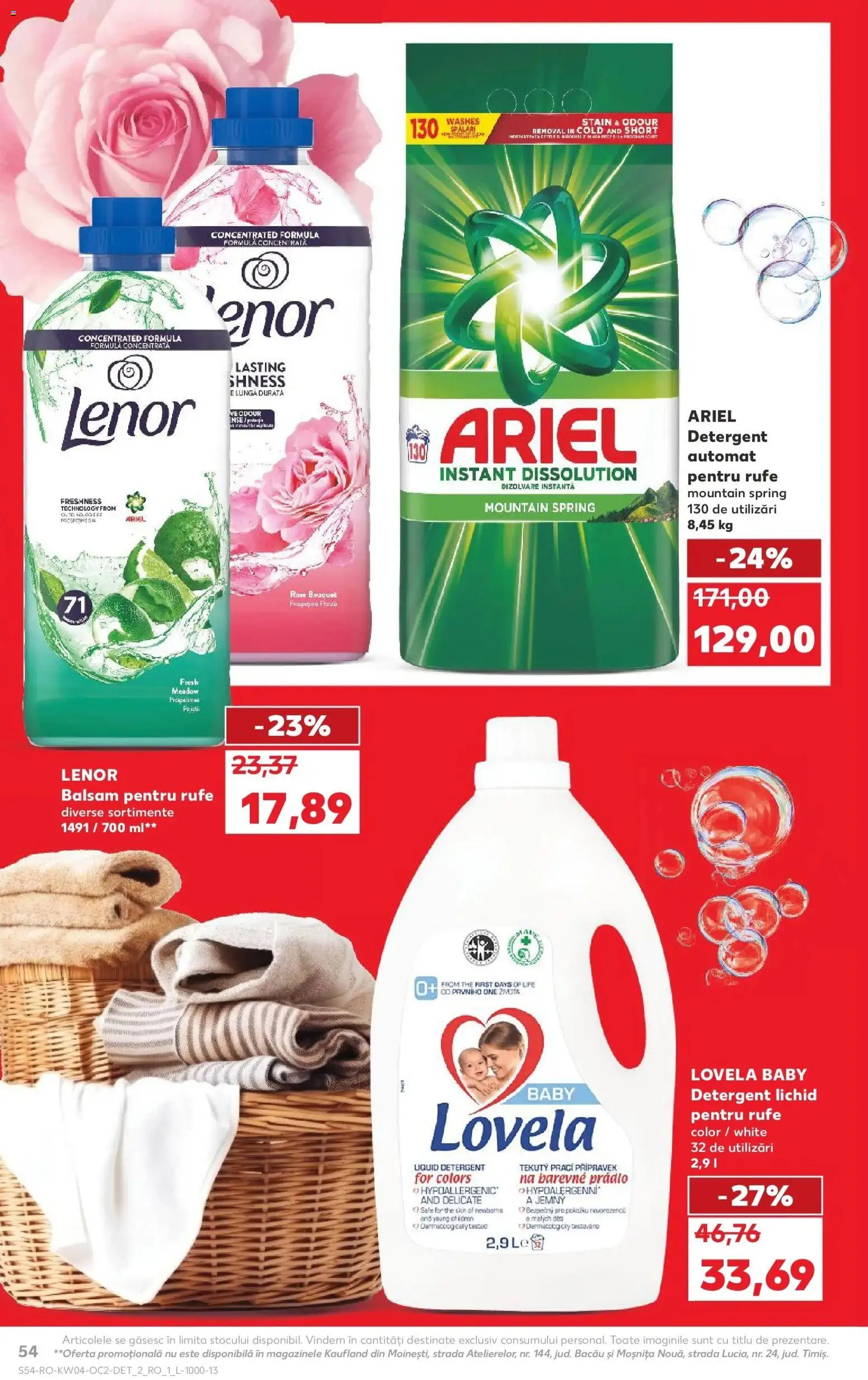 Noul catalog Kaufland – valabil de la 21.01.2026 | Pagină: 54 | Produse: Kedi Ödül Oyuncakları, Balsam, Yorgan, Detergent