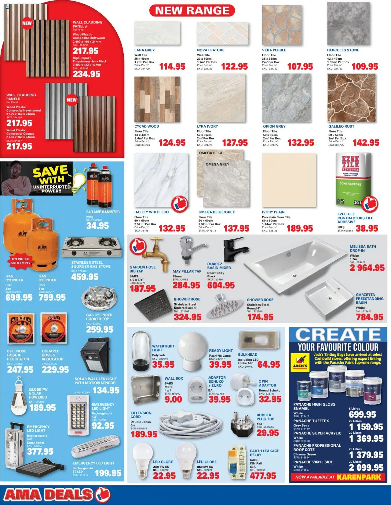 New Cashbuild catalogue – valid from 22.09.2025 | Page: 2 | Products: Paint, Shower, Light, Tap