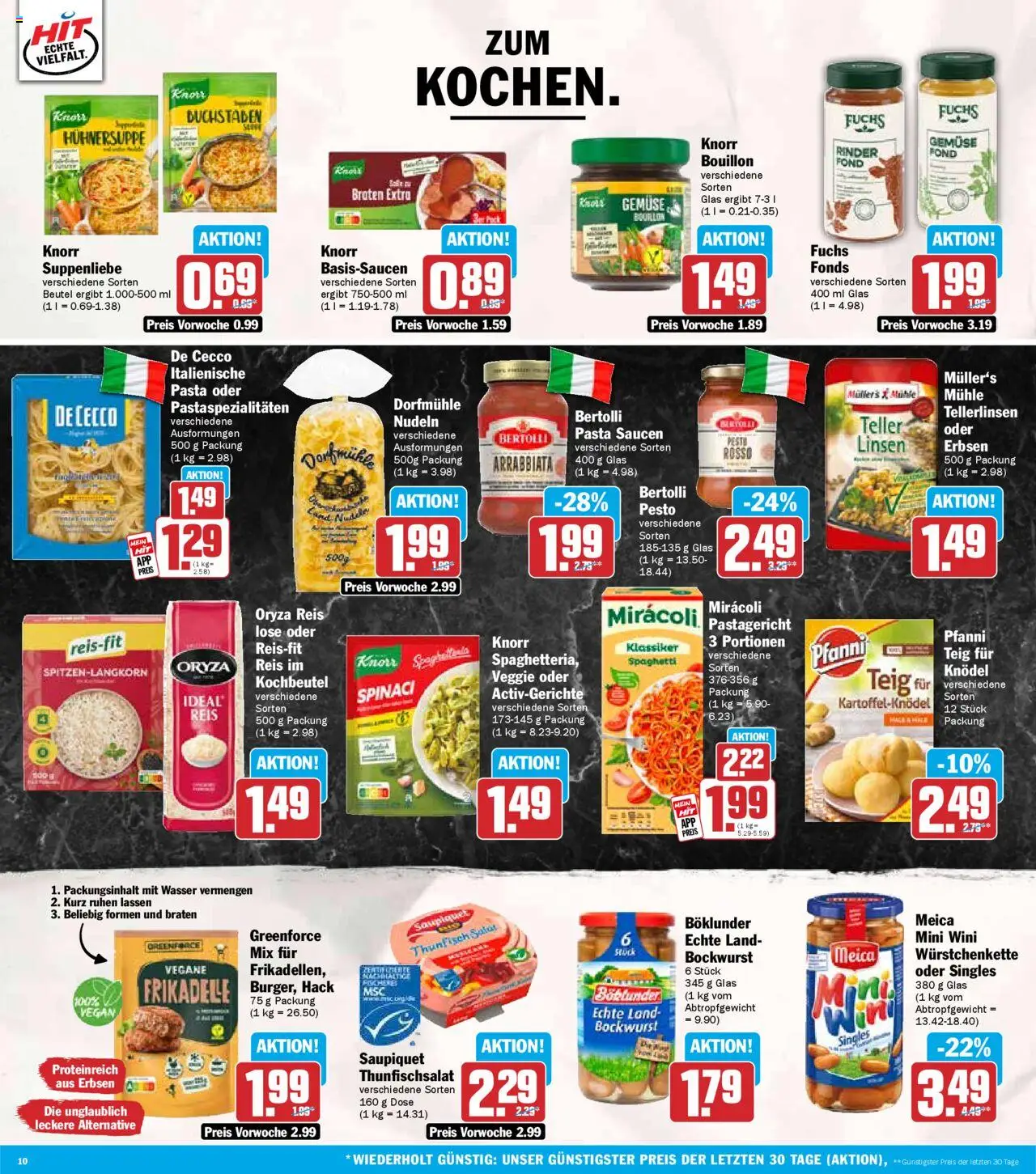 HIT - Rheinland-Pfalz – gültig ab 22.09.2025 | Seite: 10 | Produkte: Thunfisch, Knorr, Wasser, Gemüse