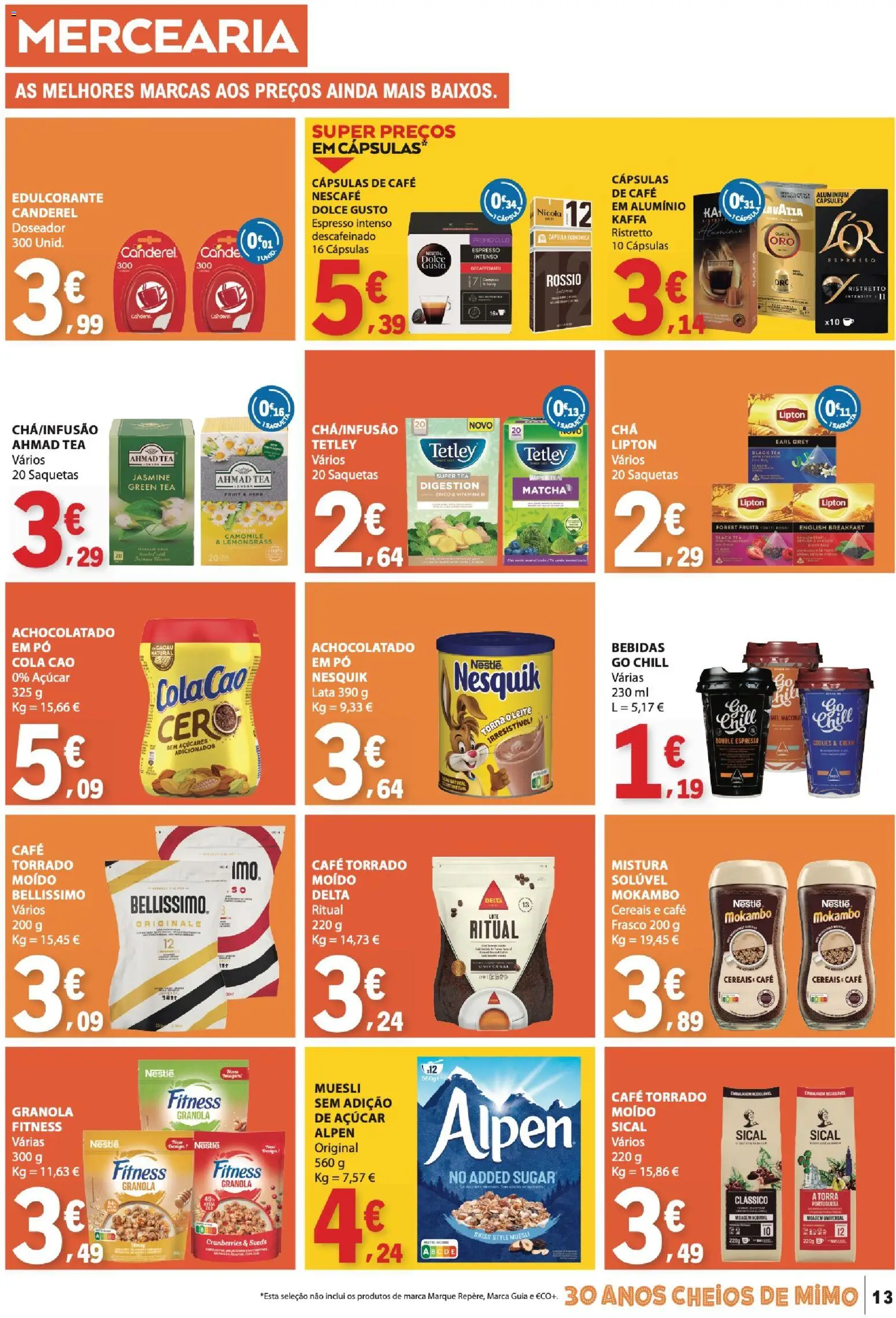 E.Leclerc folheto │ válido de 16.04.2026 | Página: 13 | Produtos: Granola, Pó, Café, Mel