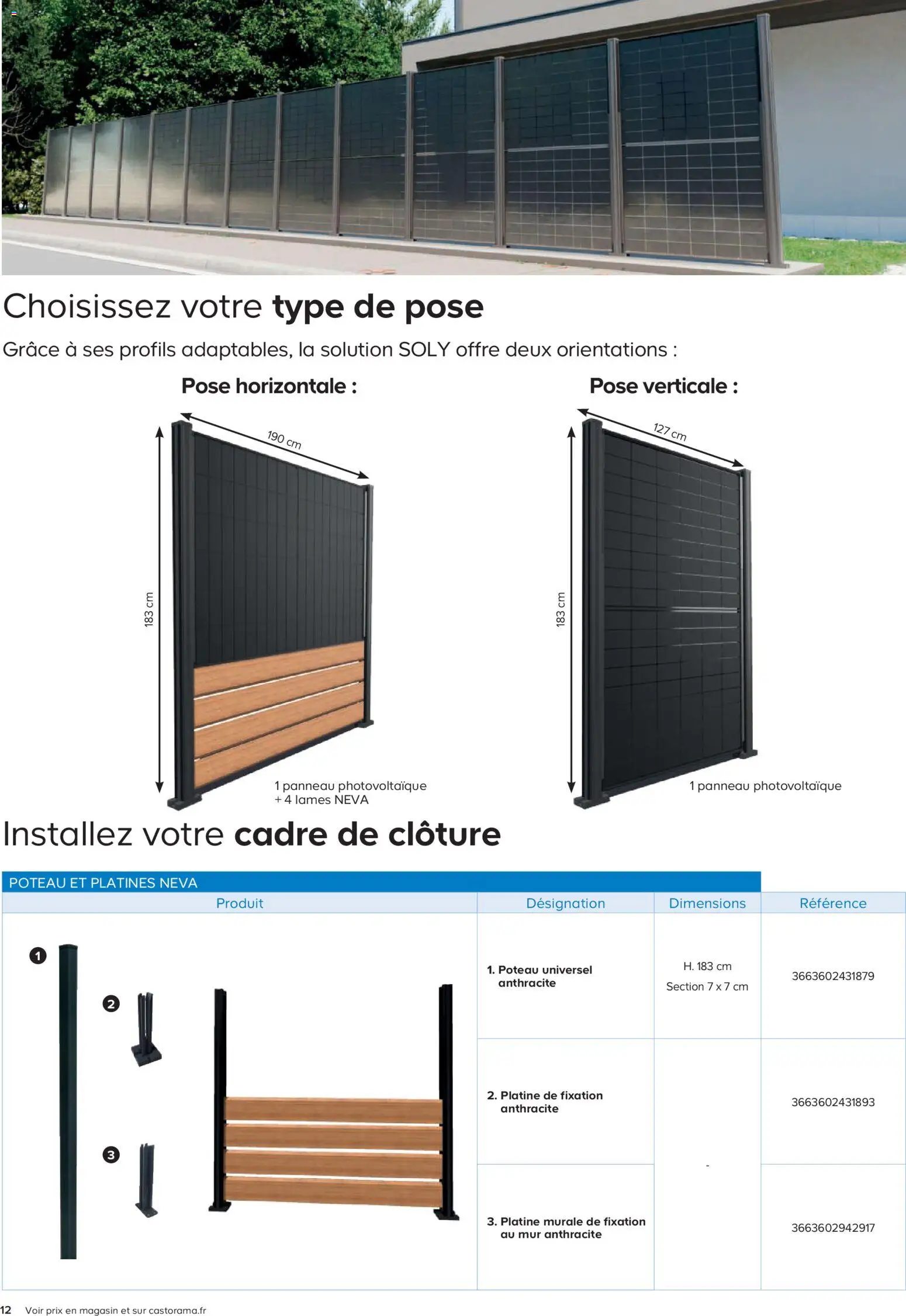 {H1} | Page: 12 | Produits: Clôture, Cadre