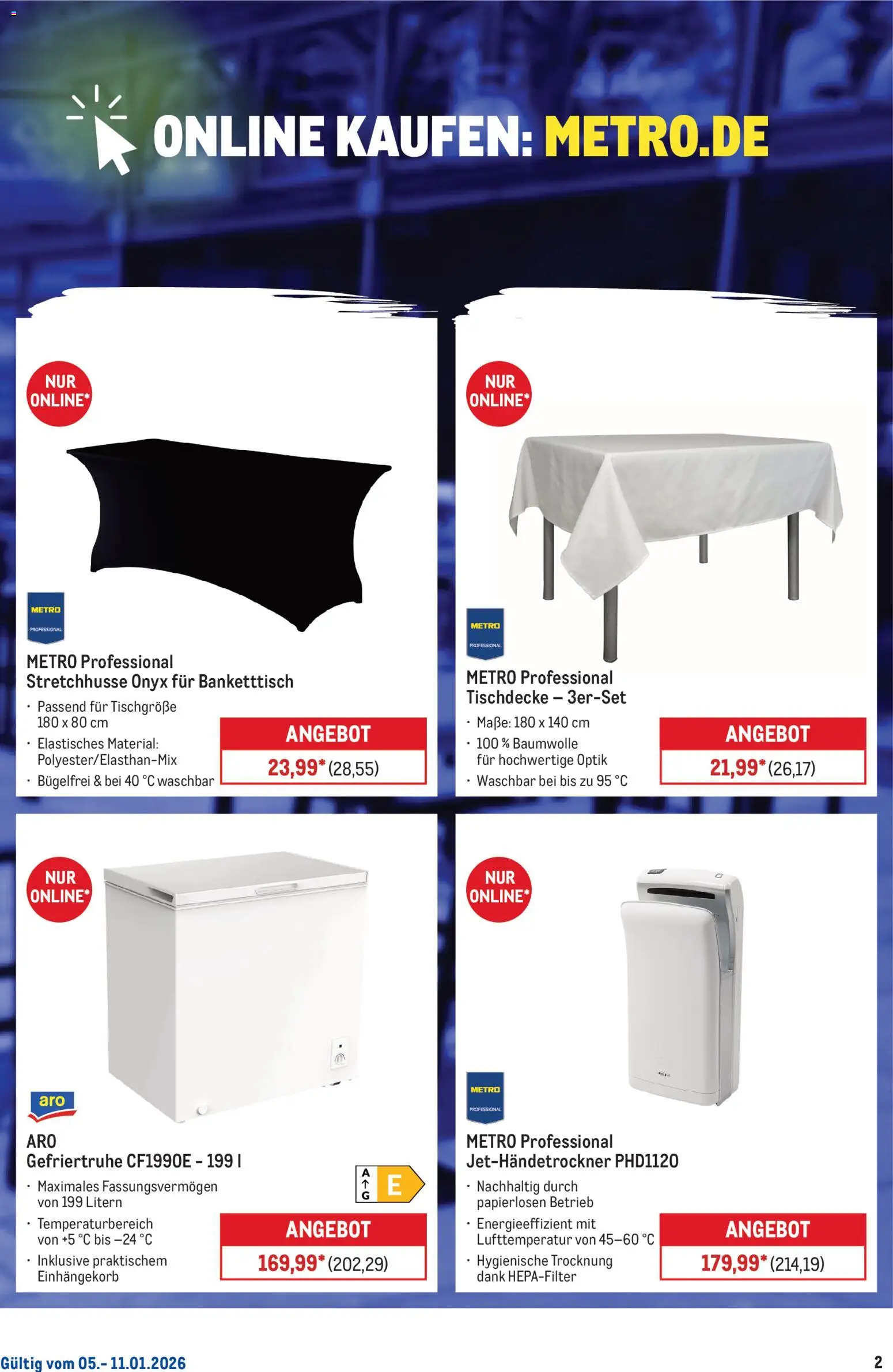 Metro Online: Wochen-Angebote – gültig ab 05.01.2026 | Seite: 2 | Produkte: Gefriertruhe