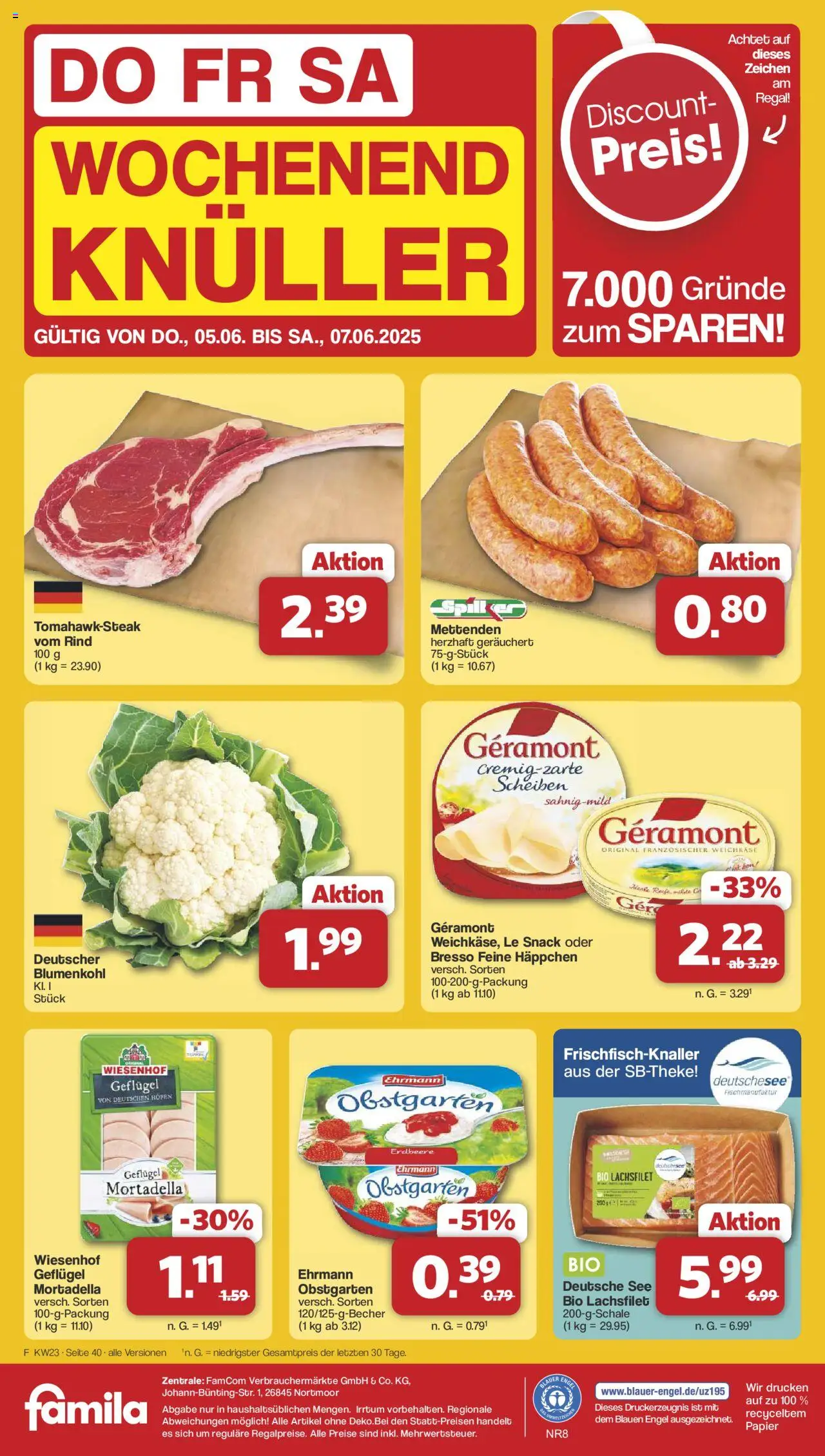 Famila Nordwest Prospekt 	 - gültig ab dem 02.06.2025 | Seite: 48 | Produkte: Geramont, Regal, Bresso, Blumenkohl