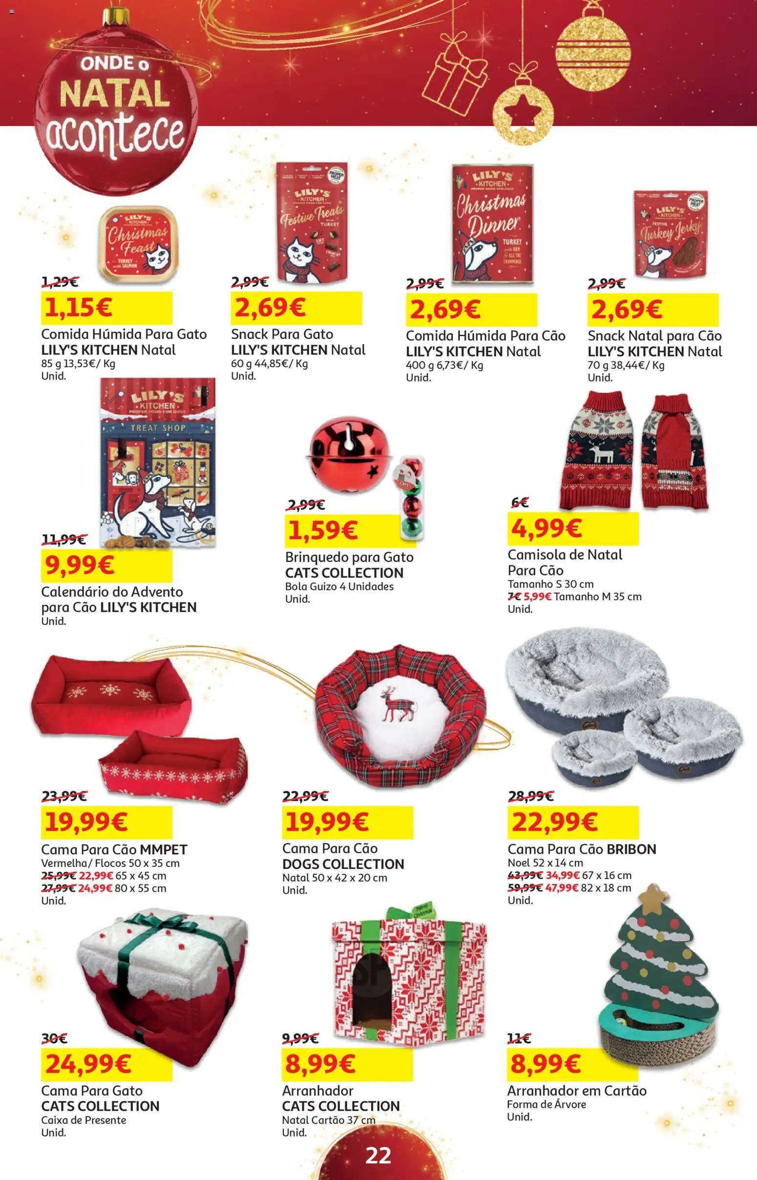 Auchan - Presentes │ válido de 18.11.2025 | Página: 22 | Produtos: Cama, Caixa, Camisola, Flocos