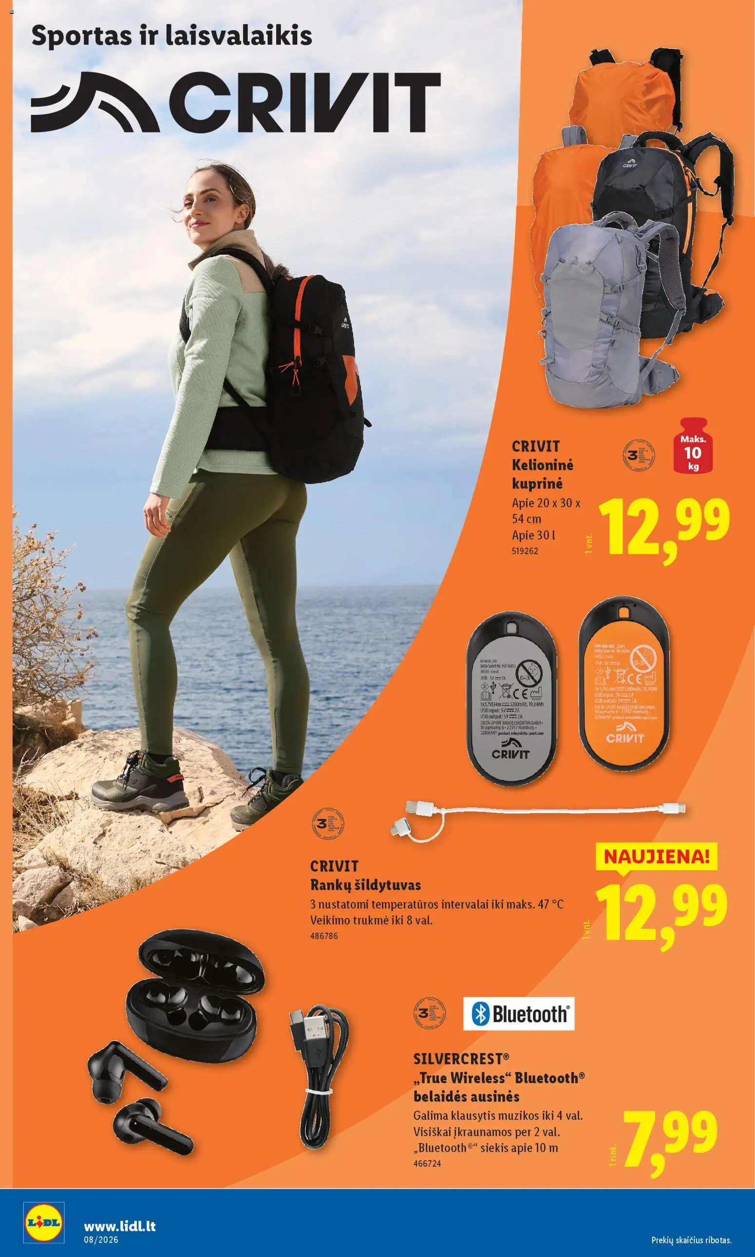 LIDL akcijos nuo 16.02.2026 | Puslapis: 14 | Prekių: Ausinės, USB, Kuprinė