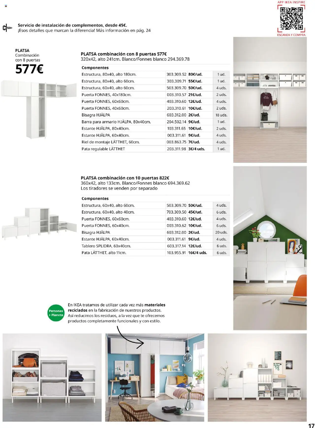 Catálogo IKEA Platsa │ válido desde el 06.02.2025 | Página: 17 | Productos: Té, Estante, Armario