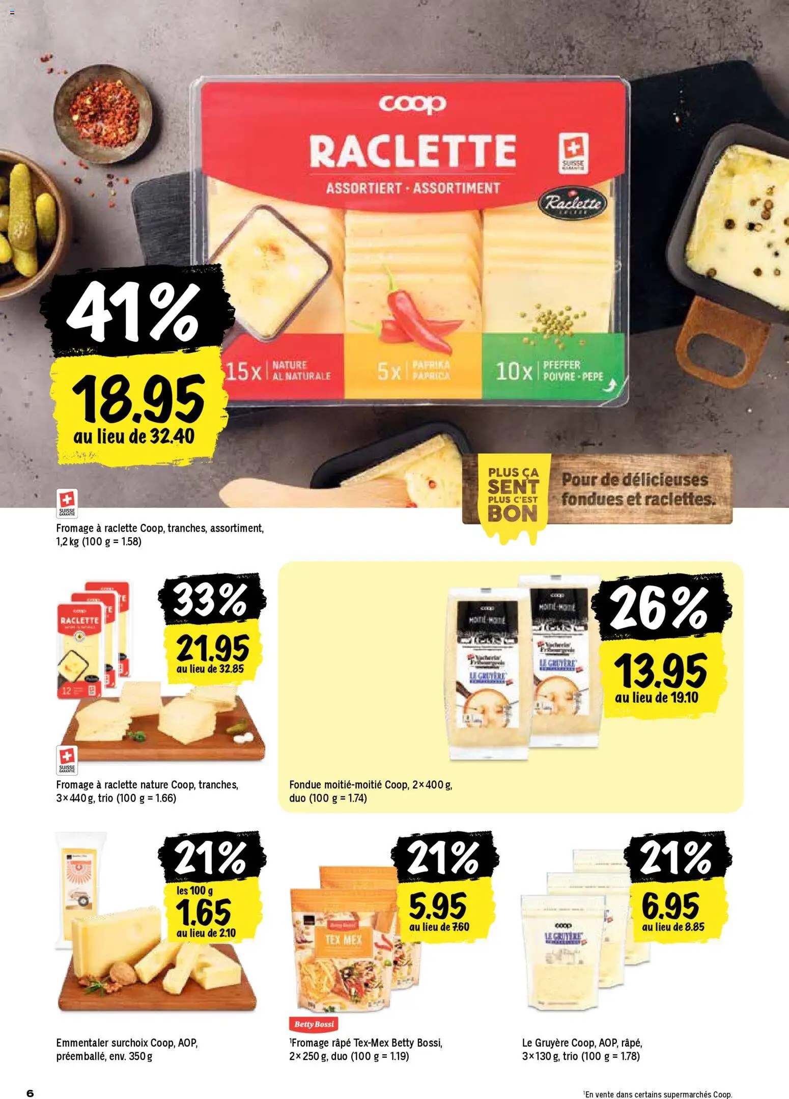 Coop - Les actions de la semaine – gültig ab 30.10.2025 | Seite: 6 | Produkte: Pfeffer, Raclette, Fondue