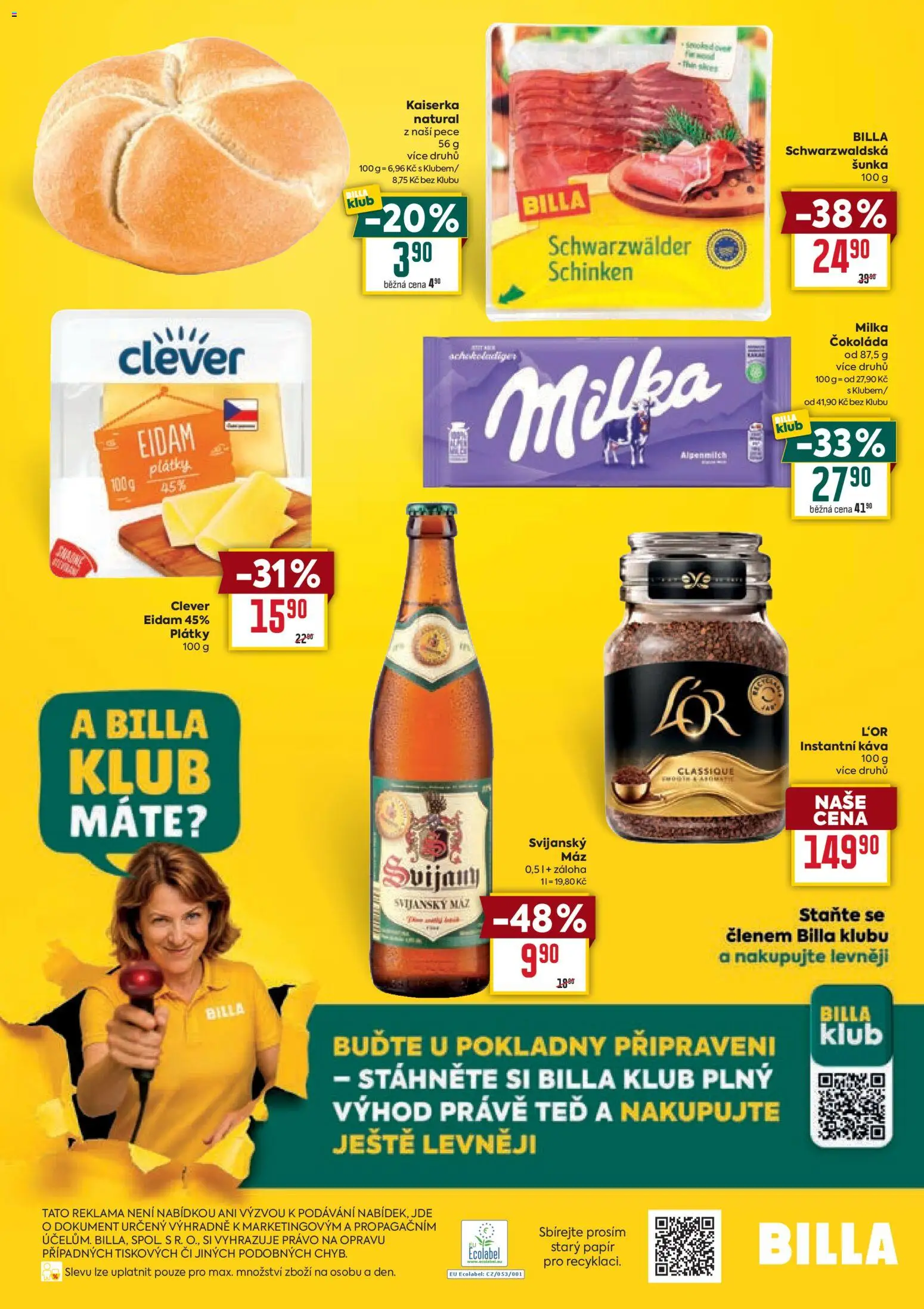 Billa leták - Speciální nabídka: vybrané prodejny od 29.10.2025 | Strana: 2 | Produkty: Kaiserka, Káva, Čokoláda, Milka