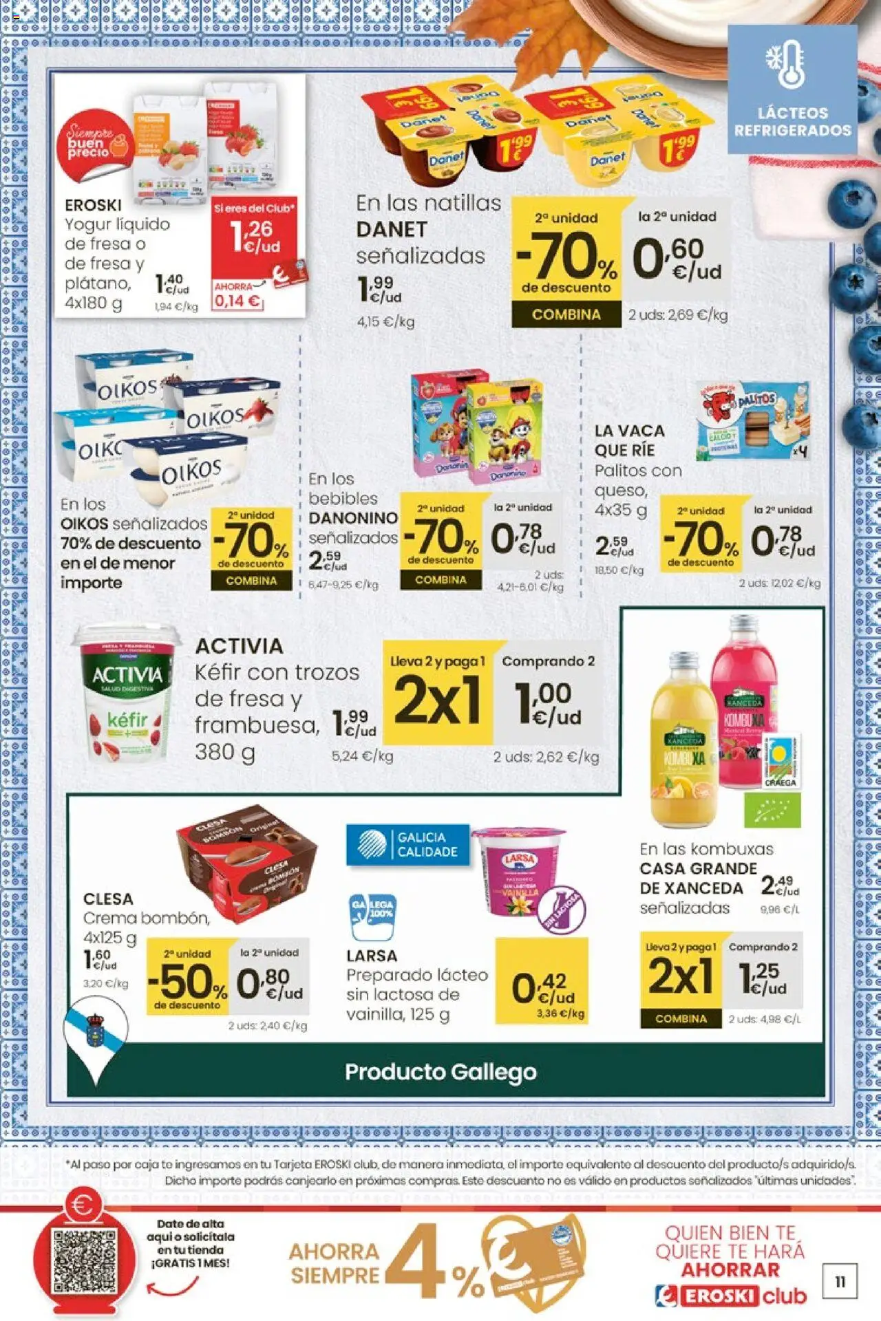 Eroski - Ofertón │ válido desde el 16.10.2025 | Página: 11 | Productos: Yogur, Crema, Té, Caja
