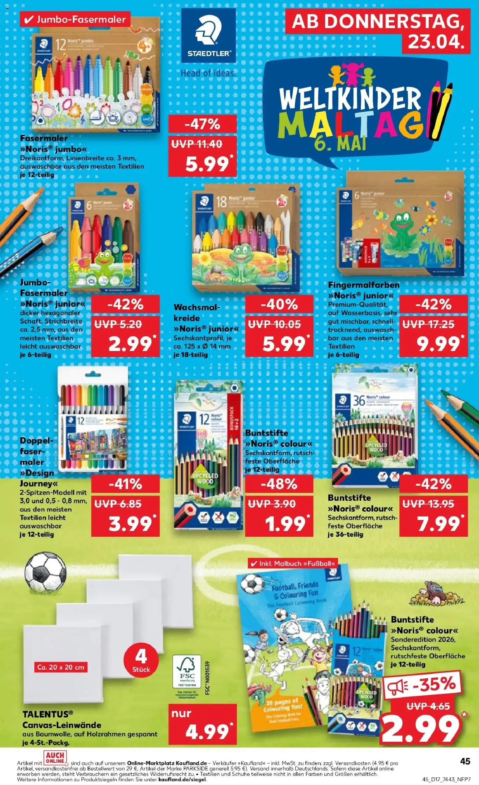 Kaufland Prospekt Biedenkopf	 – gültig ab 23.04.2026 | Seite: 45 | Produkte: Fußball, Football