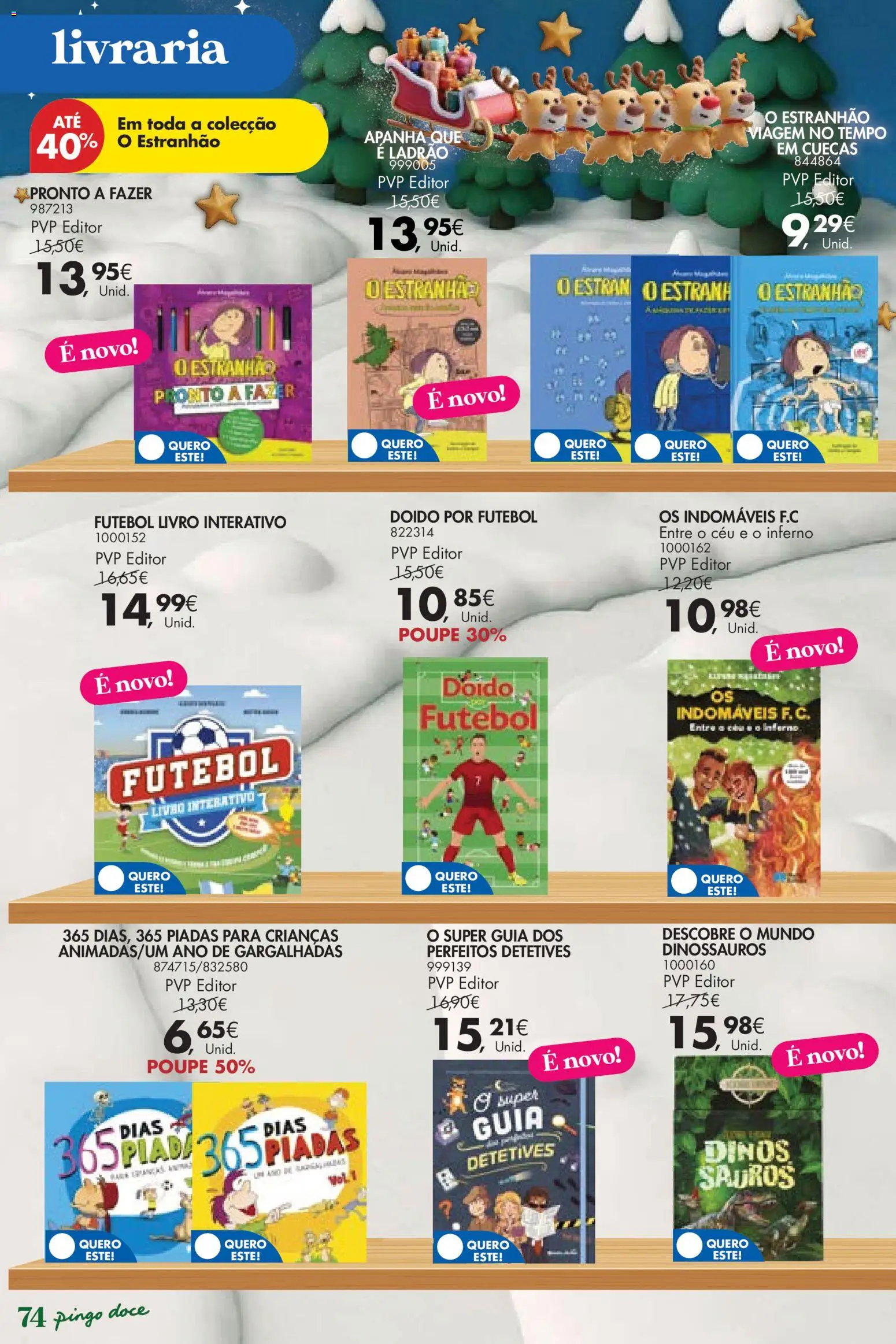 Pingo Doce  Brinquedos Natal Lojas Hipers │ válido de 18.11.2025 | Página: 74 | Produtos: Cuecas