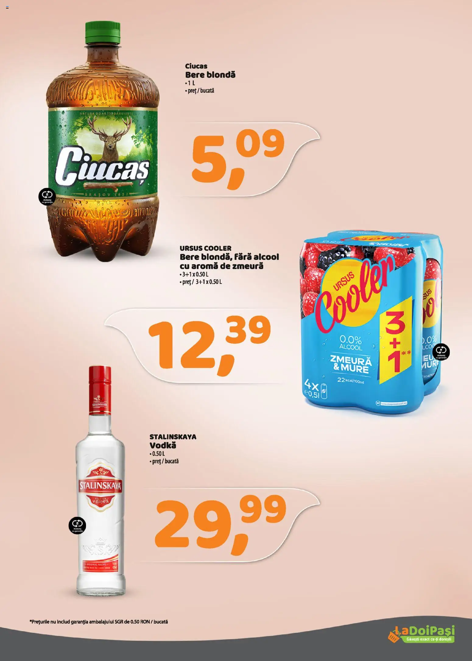 Noul catalog LaDoiPași – valabil de la 01.03.2026 | Pagină: 8 | Produse: Zmeură, Bere, Vodka