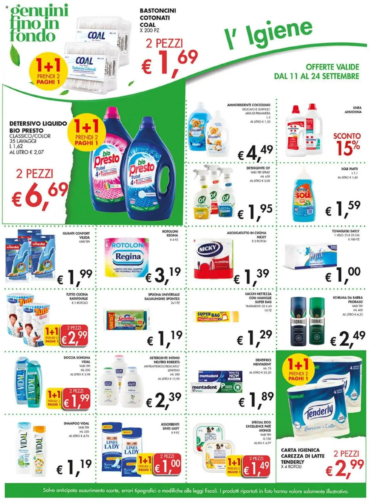 Volantino Coal del 11.09.2025 | Pagina: 15 | Prodotti: Spugna, Paté, Ammorbidente, Doccia