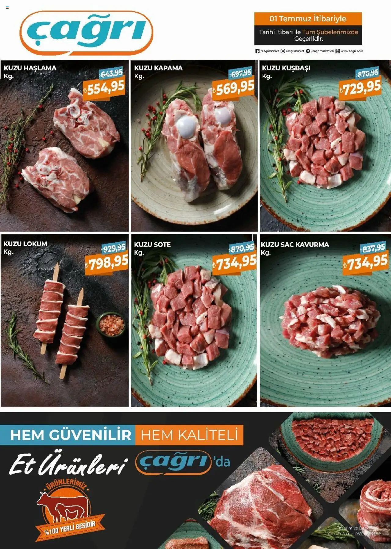Çağrı Market Kuzu Katalog - 01.07.2025 tarihinden itibaren geçerlidir | Sayfa: 1 | Ürünler: Baskı