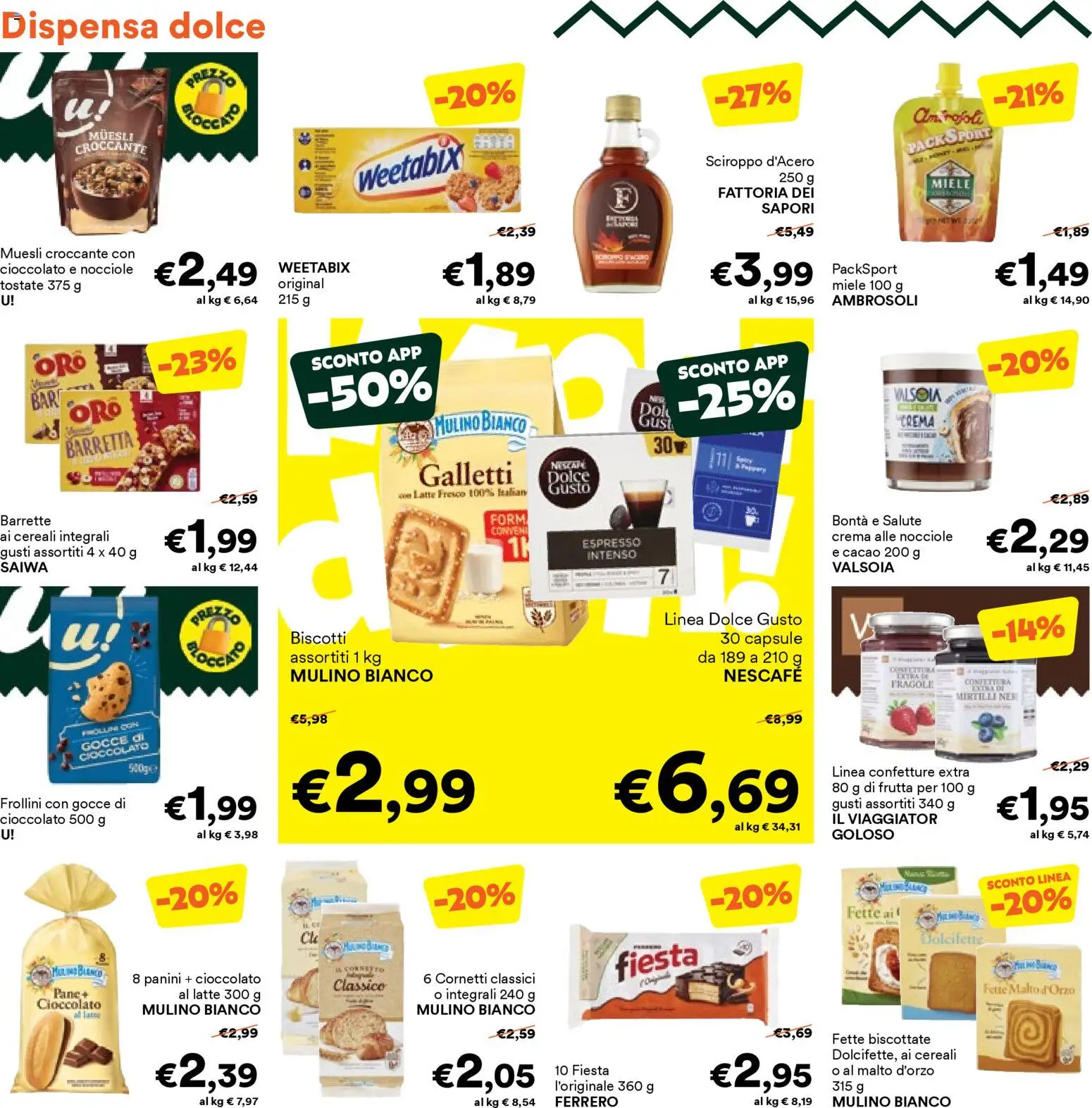 Volantino Unes del 12.01.2026 | Pagina: 12 | Prodotti: Crema, Latte, Barretta, Miele