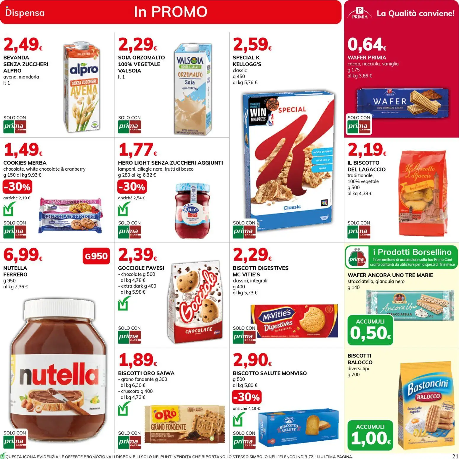 Volantino Basko del 13.01.2026 | Pagina: 21 | Prodotti: Crema, Biscotti, Nutella, Cacao