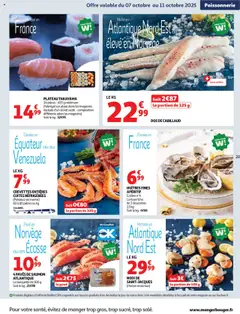 Auchan - Prévisualisation de Auchan prospectus valide à partir de 07.10.2025 | Page: 23 | Produits: Sushi, Huîtres, Saumon, Noix