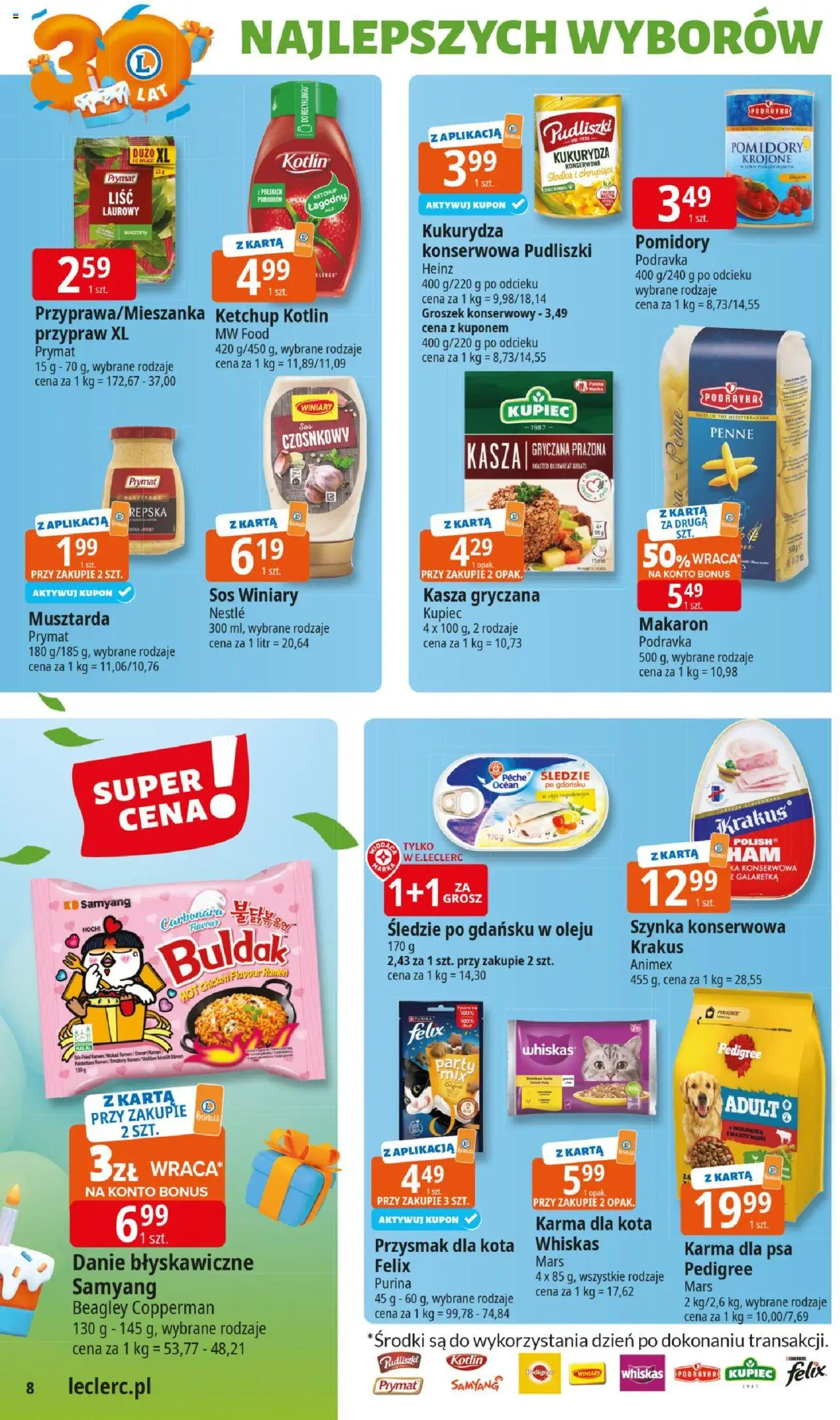 E.Leclerc Gazetka - Kłodzko od 10.06.2025 | Strona: 8 | Produkty: Karta, Carbonara, Kasza, Musztarda