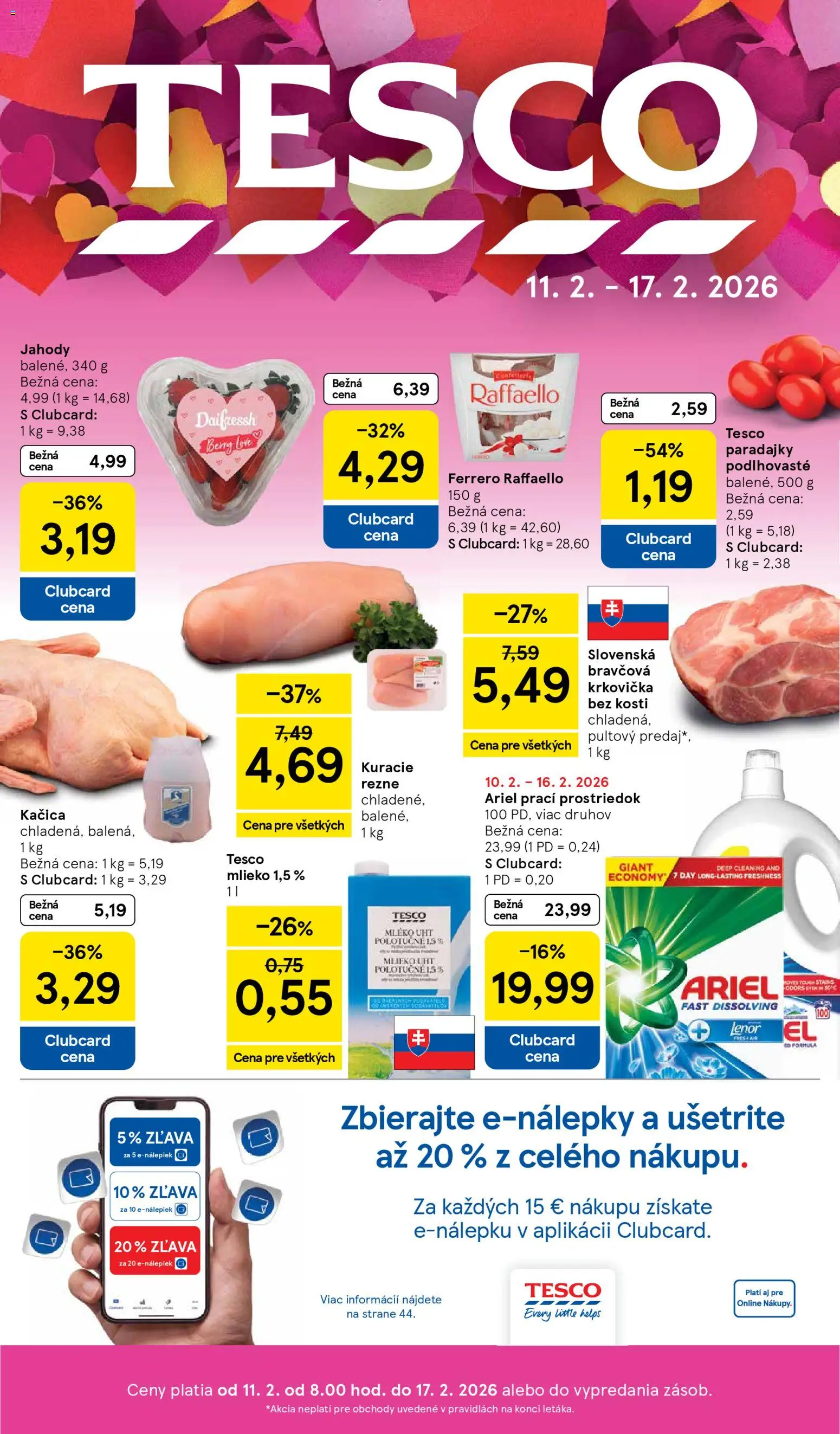 Nové Tesco akcie – leták je platný od 11.02.2026 | Strana: 1