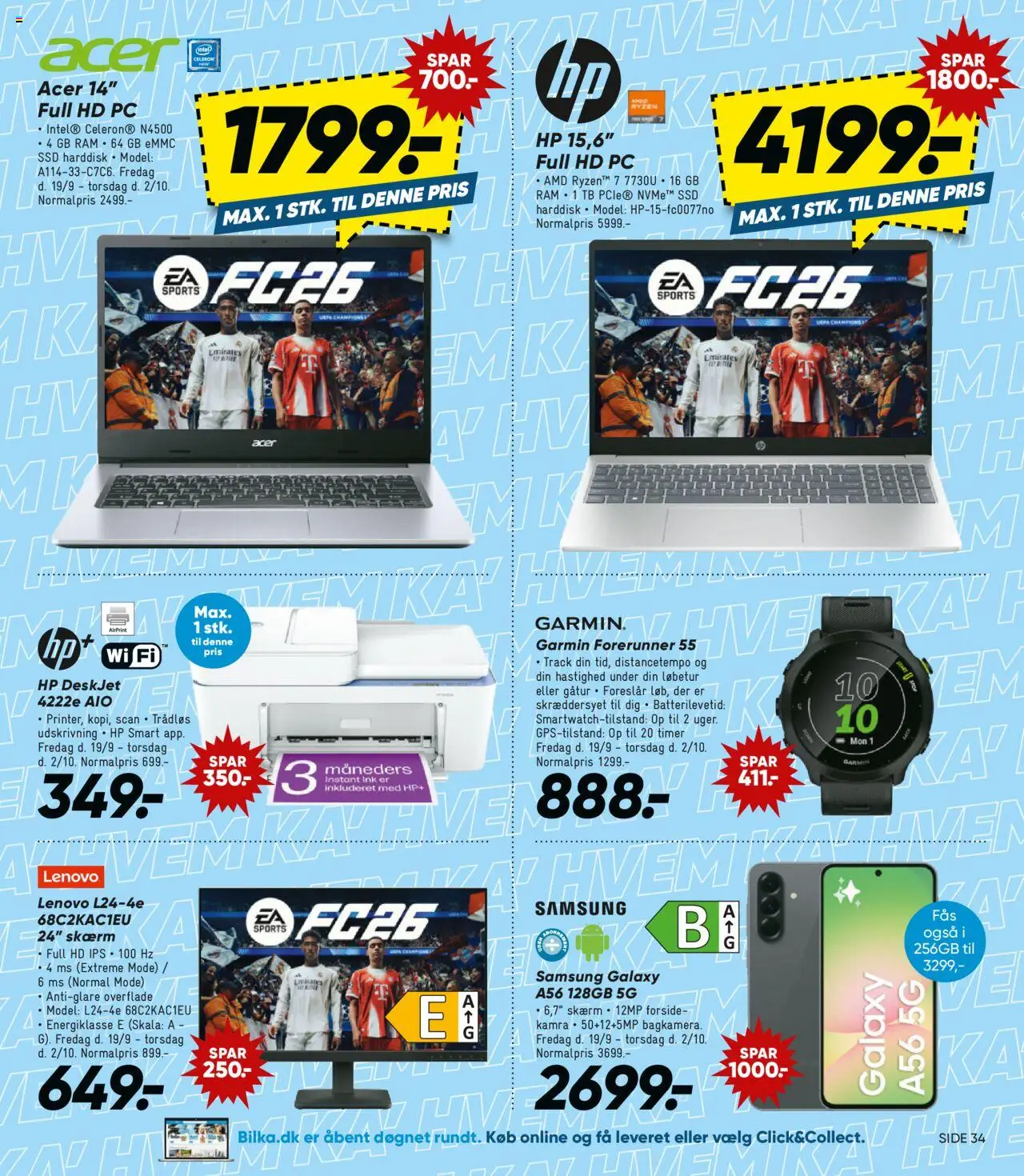 Bilka tilbudsavis – gyldig fra 19.09.2025 | Side: 17 | Produkter: RAM, Skærm, PC, Harddisk