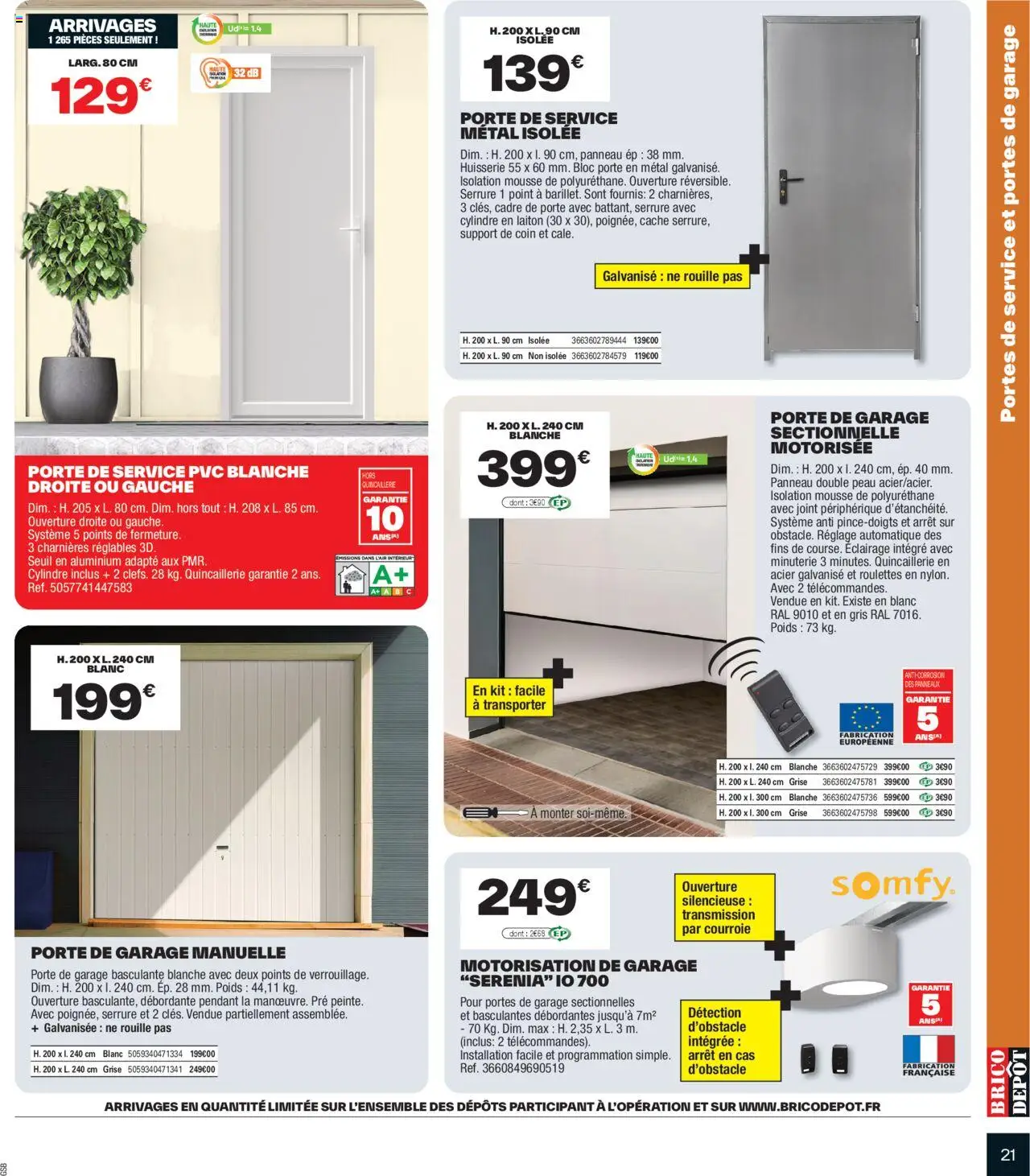 {H1} | Page: 21 | Produits: Poids, Mousse, Porte, Portes