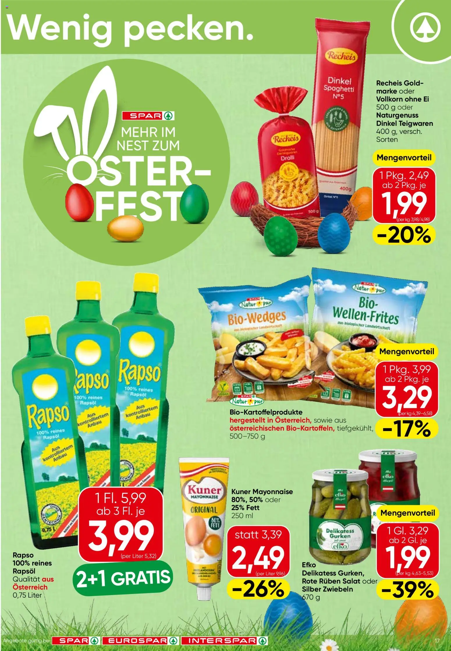 Spar Flugblatt - Niederösterreich gültig ab 31.03.2026 | Seite: 17