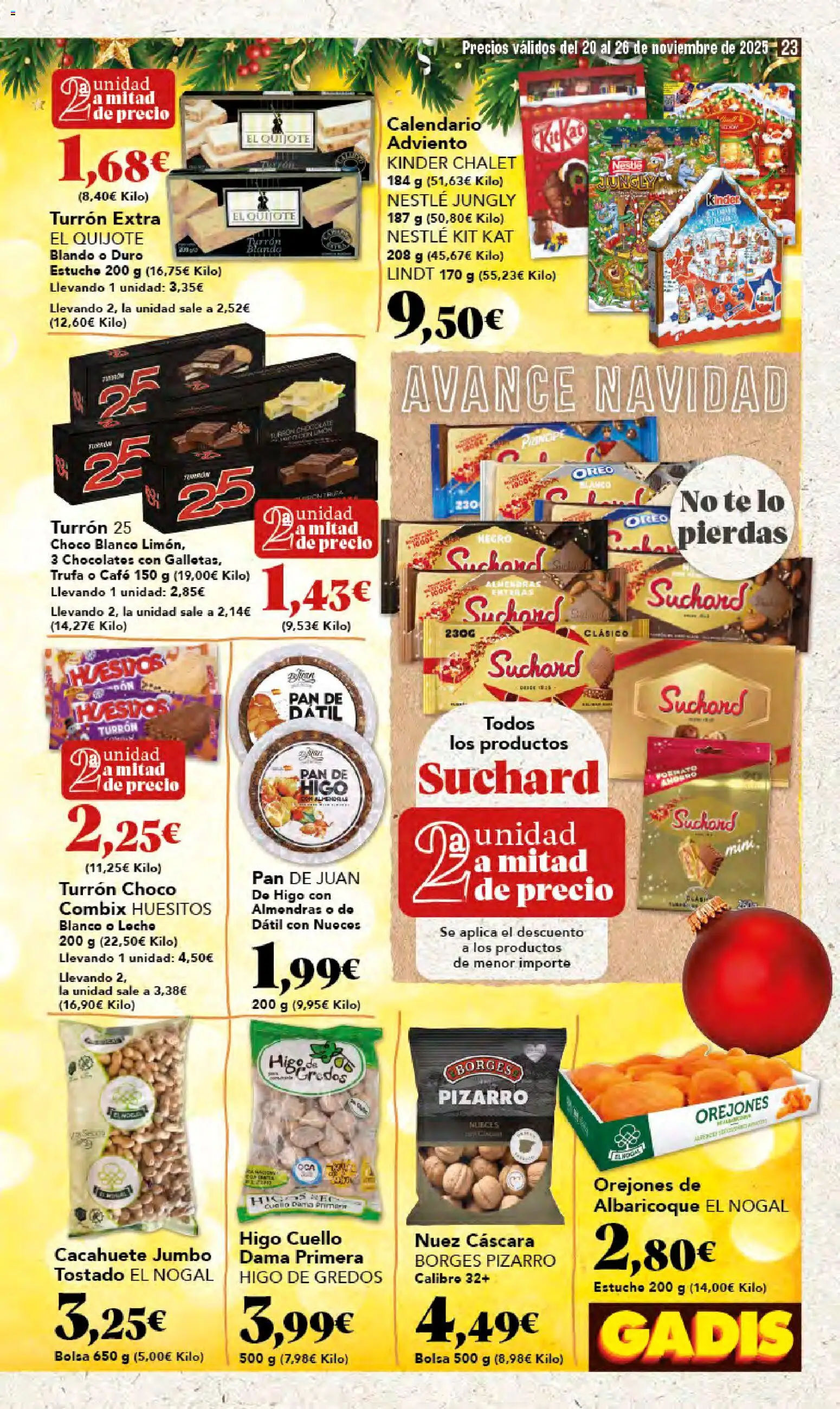 Gadis - Black Friday │ válido desde el 20.11.2025 | Página: 23 | Productos: Pan, Café, Chocolate, Αποφλοιωτής σκόρδου