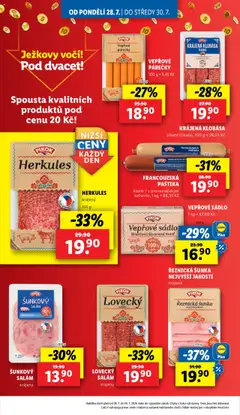 Lidl leták od 28.07.2025 | Strana: 12 | Produkty: Sádlo, Šunka, Klobása, Lovecký salám