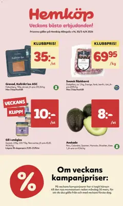 Hemköp erbjudanden - Förhandsvisning av reklamblad från butik Hemköp aktuell från 30.03.2026