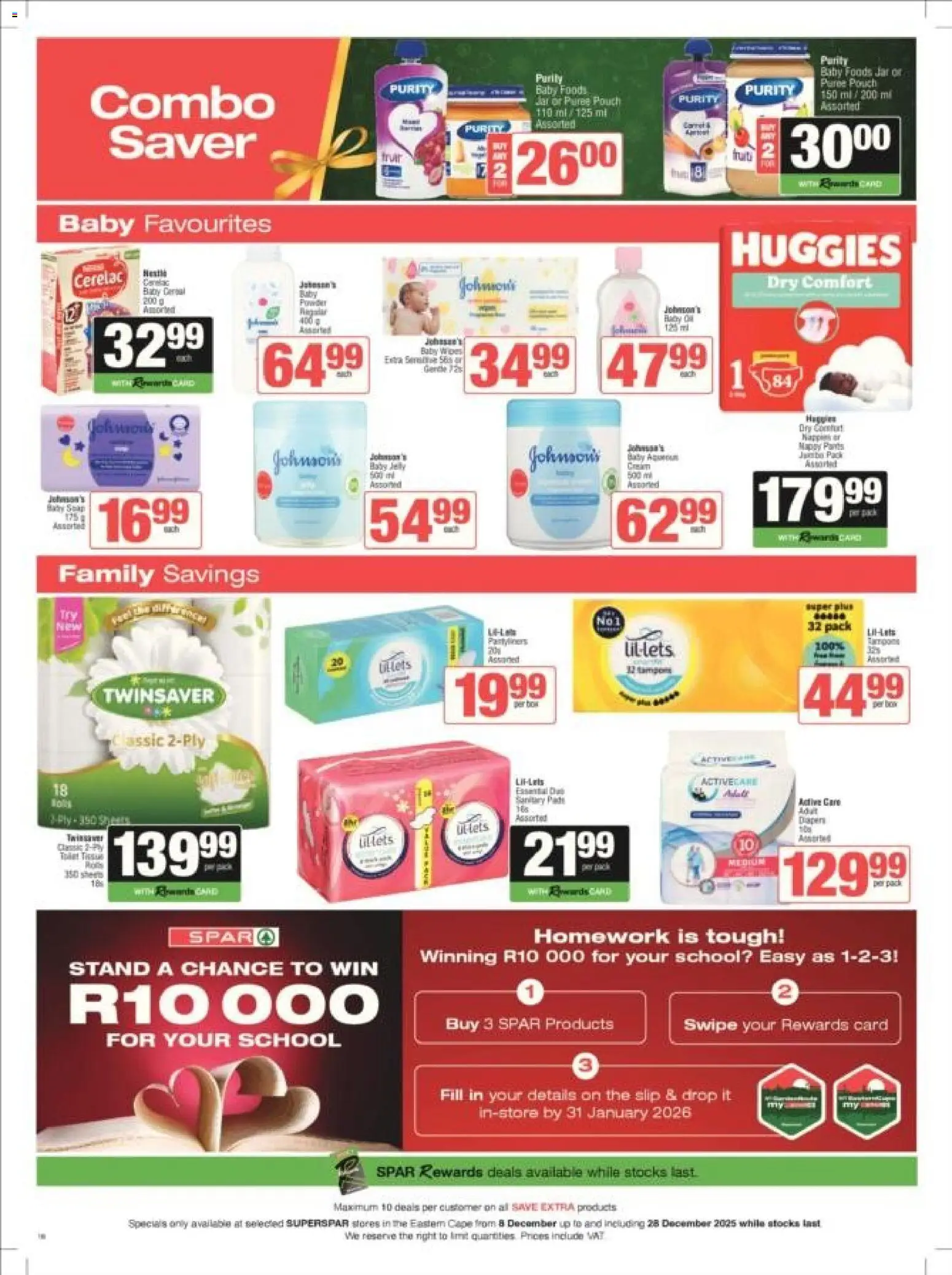New Superspar catalogue – valid from 08.12.2025 | Page: 18 | Products: Pants, Fruit, Nappies