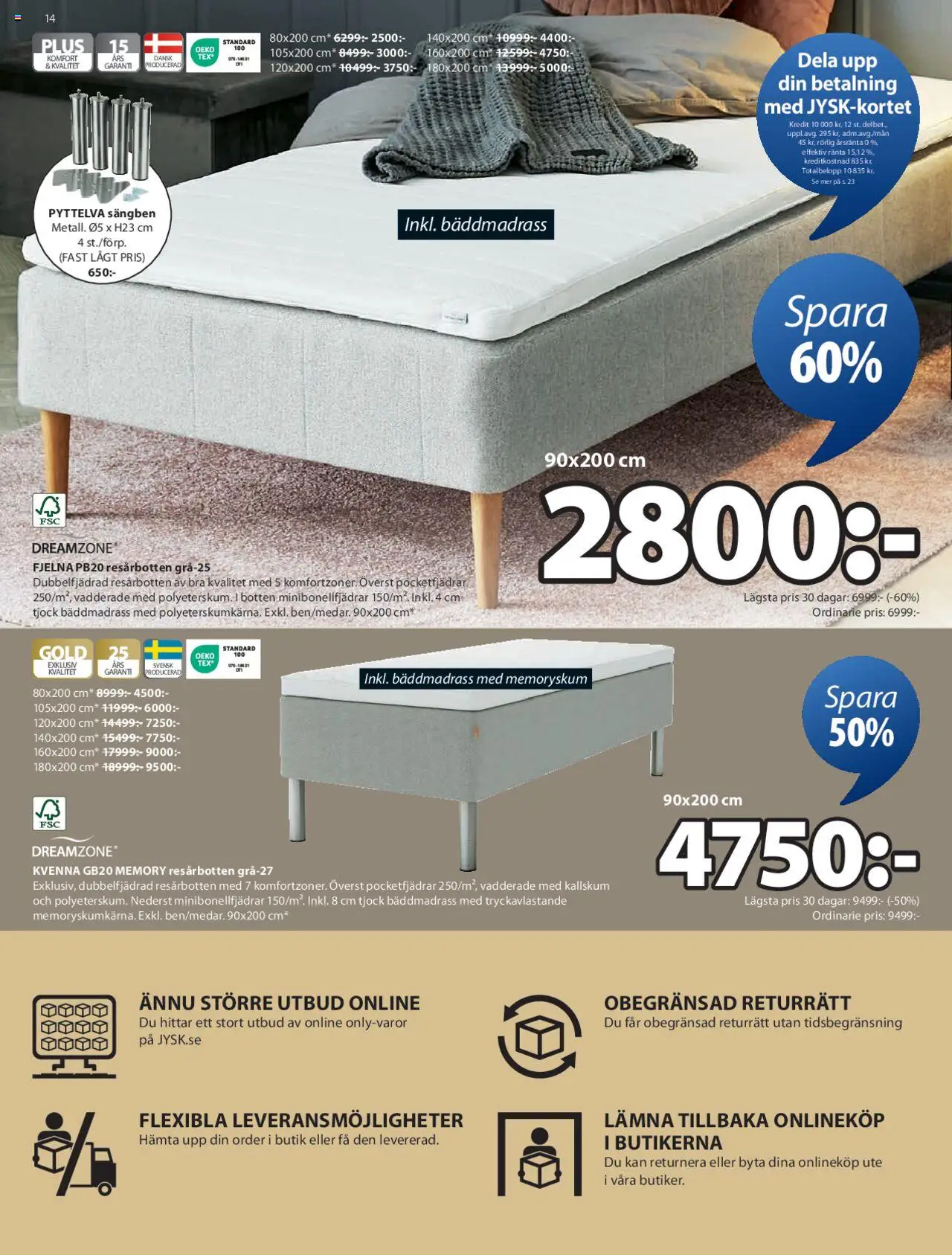 JYSK reklamblad aktuell från 25.08.2025 | Sida: 15 | Produkter: Bäddmadrass