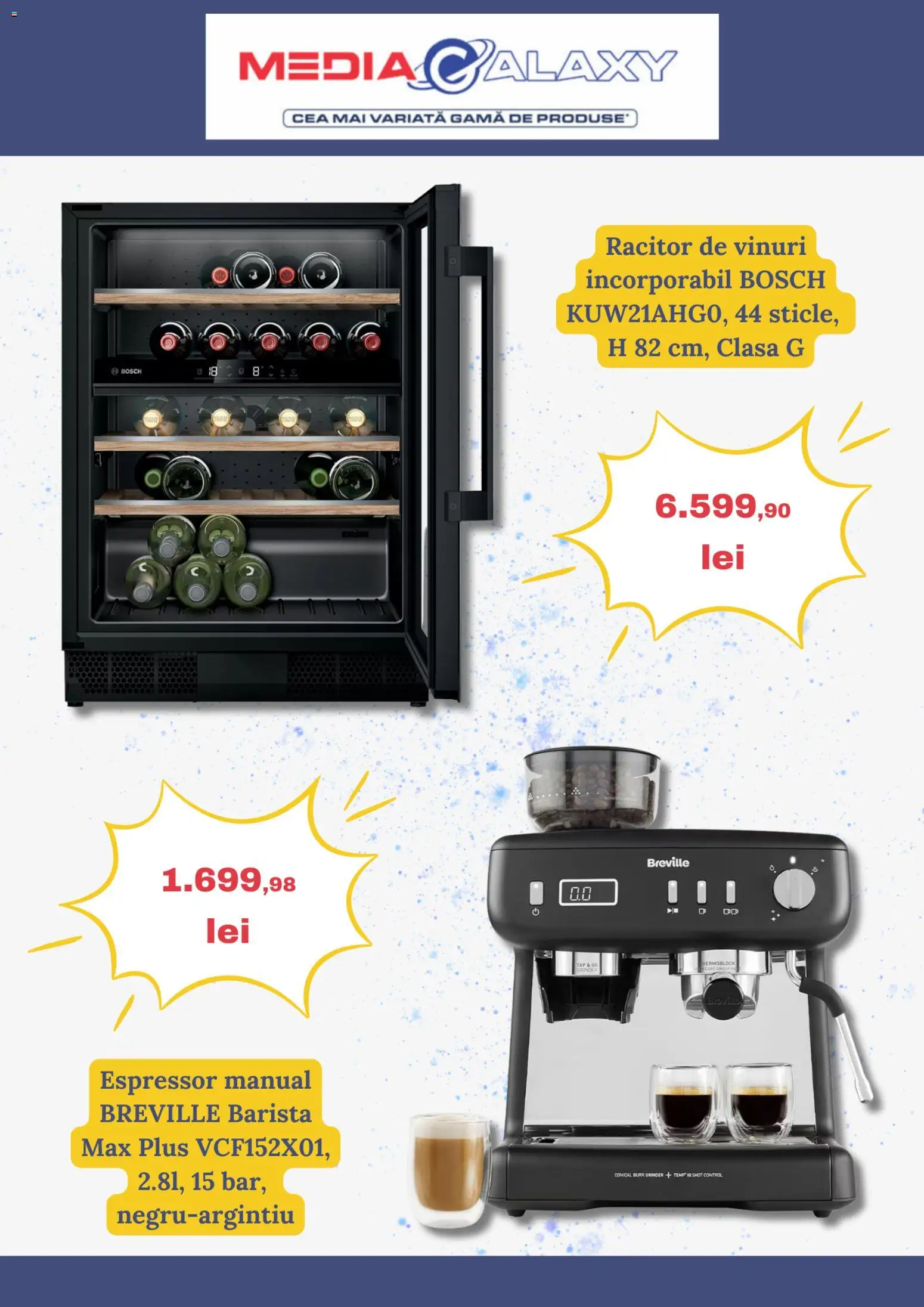 Noul catalog Media Galaxy – valabil de la 12.03.2026 | Pagină: 4 | Produse: Espressor, Răcitor de vinuri