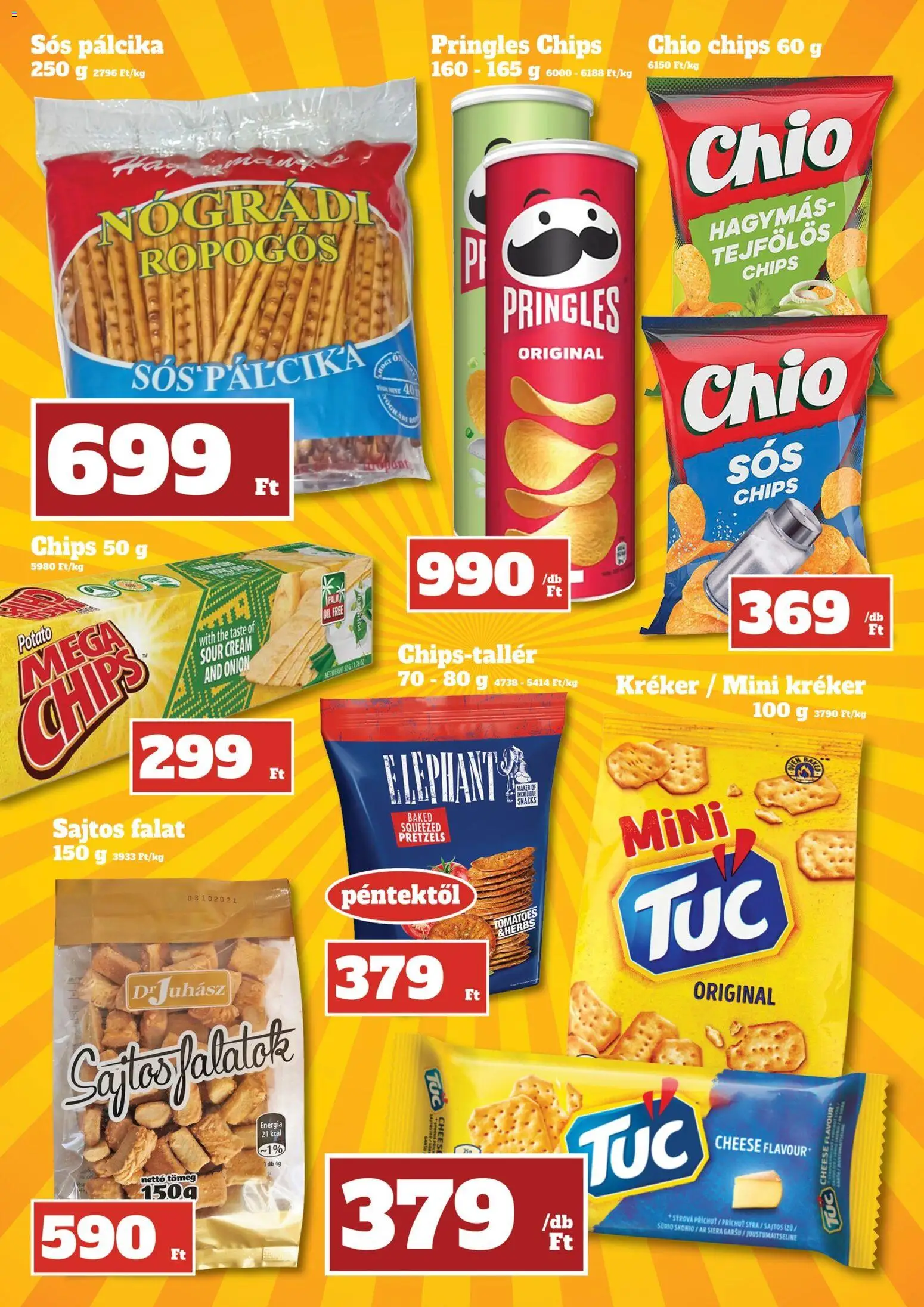 Family Diszkont akciós ujság - amely érvényes a következő dátumtól: 06.11.2025 | Oldal: 15 | Termékek: Chips, Pringles, Kréker, Sós pálcika