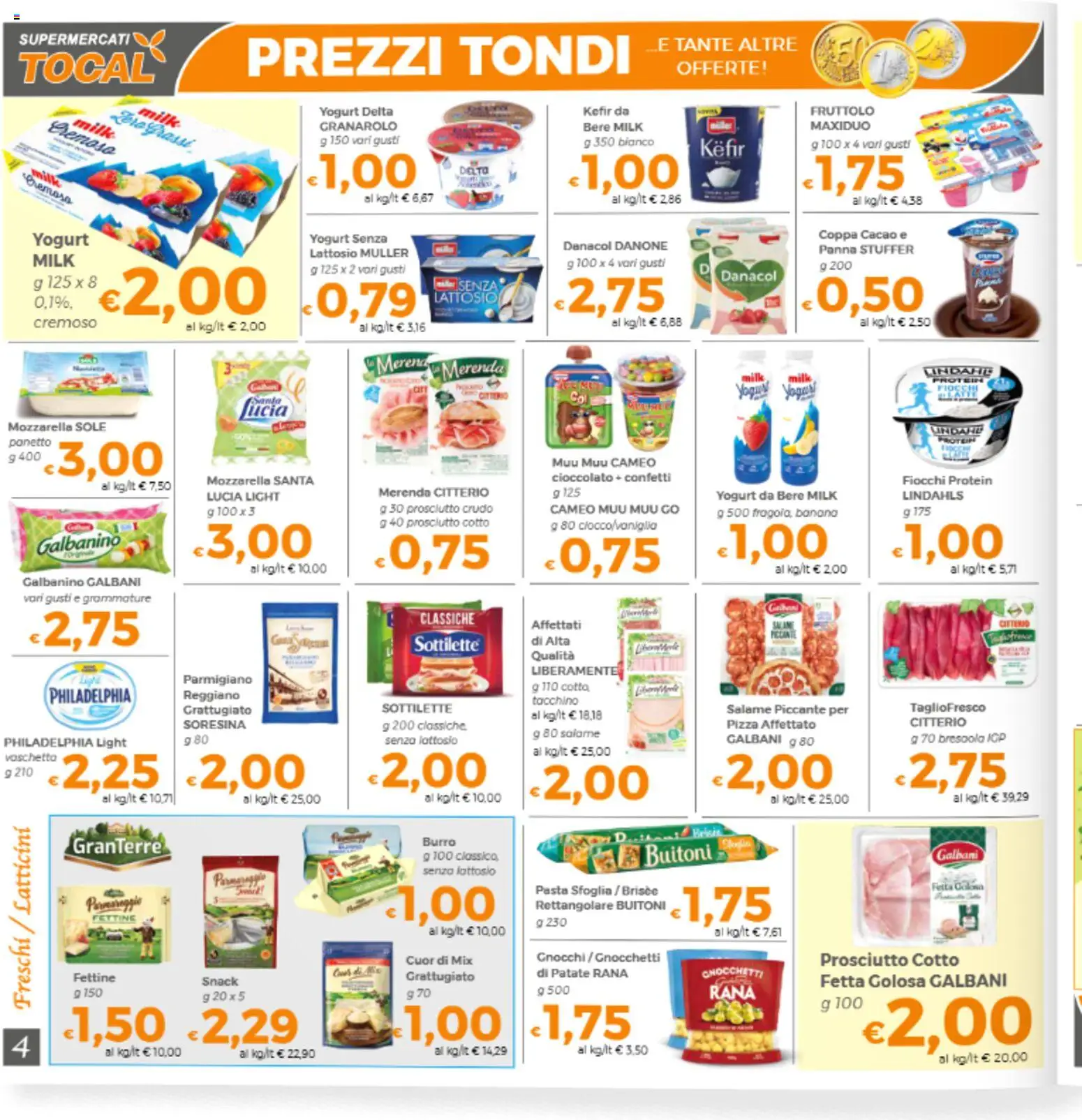 Volantino Tocal del 17.04.2026 | Pagina: 4 | Prodotti: Prosciutto Cotto, Salame, Bresaola, Tacchino