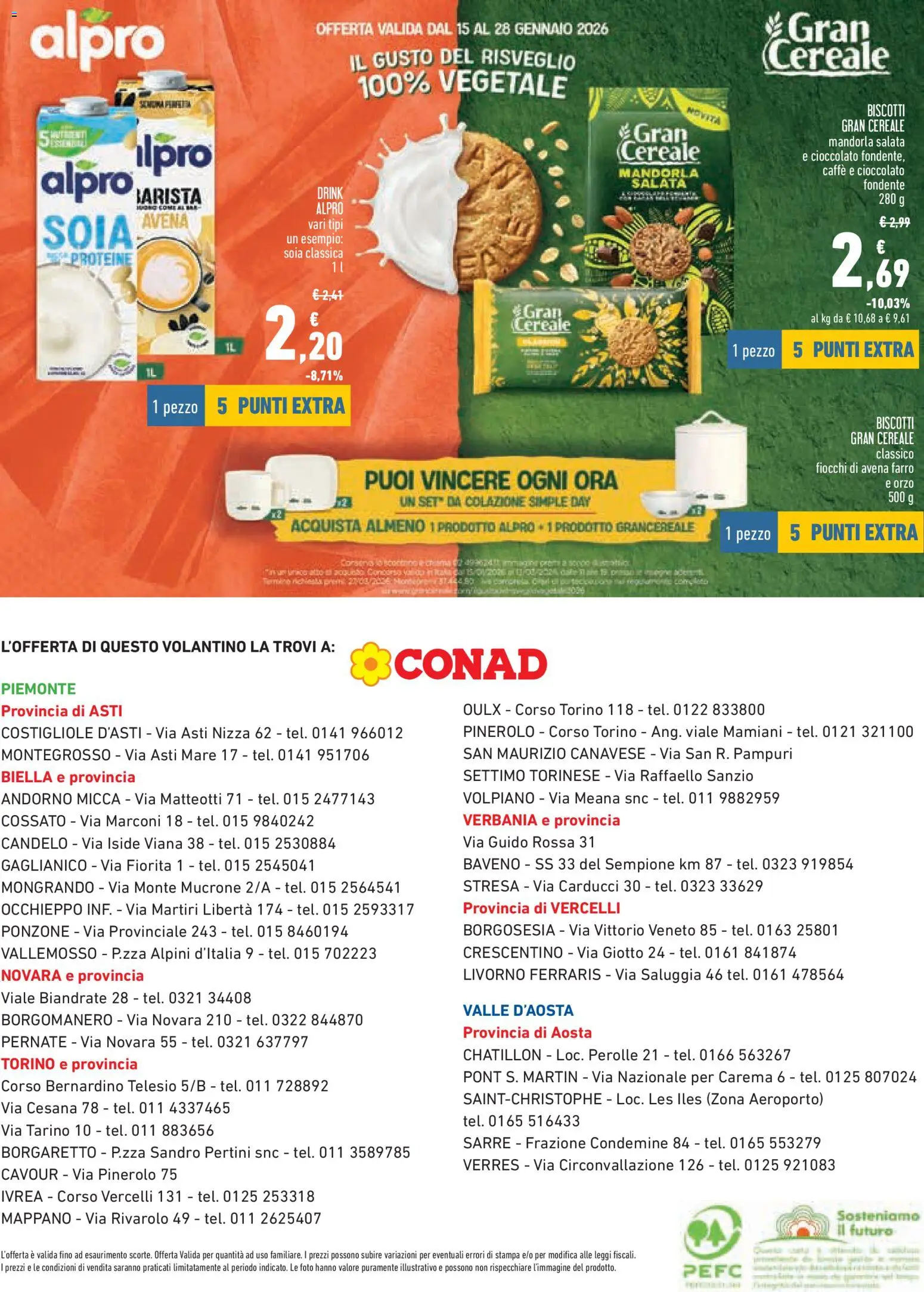 Volantino Conad del 02.01.2026 | Pagina: 12 | Prodotti: Caffè, Cioccolato, Fiocchi, Farro