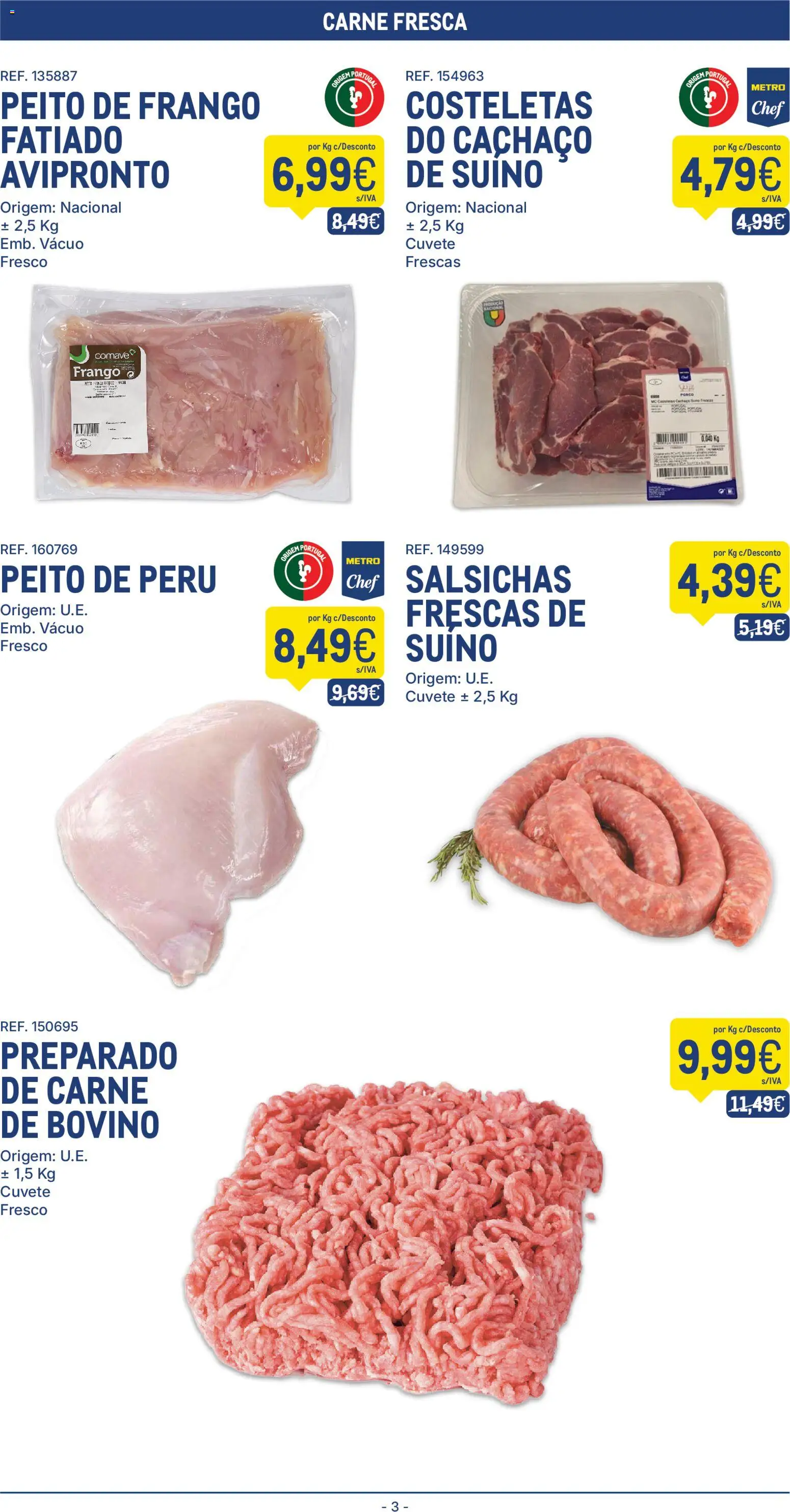 Makro folheto │ válido de 07.04.2026 | Página: 3 | Produtos: Peito de frango, Peito de peru, Frango, Peru