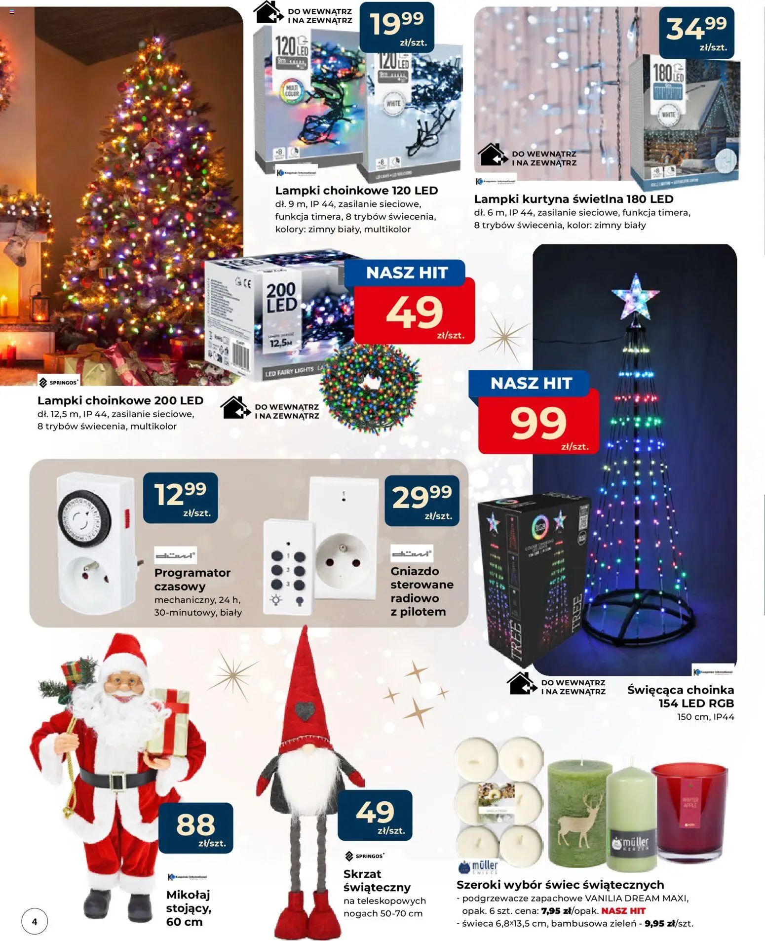 Mrówka Gazetka - Elbląg od 04.12.2025 | Strona: 4 | Produkty: Choinka, Lampki choinkowe, Lampki, Fairy