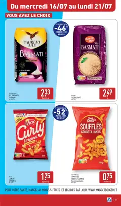  | Page: 22 | Produits: Cacahuète, Riz basmati, Riz