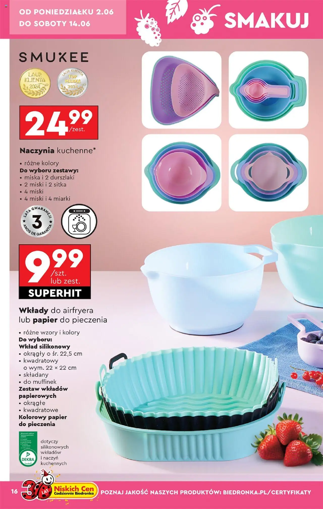 Biedronka gazetka - Okazje tygodnia od 31.05.2025 | Strona: 18 | Produkty: Papier do pieczenia